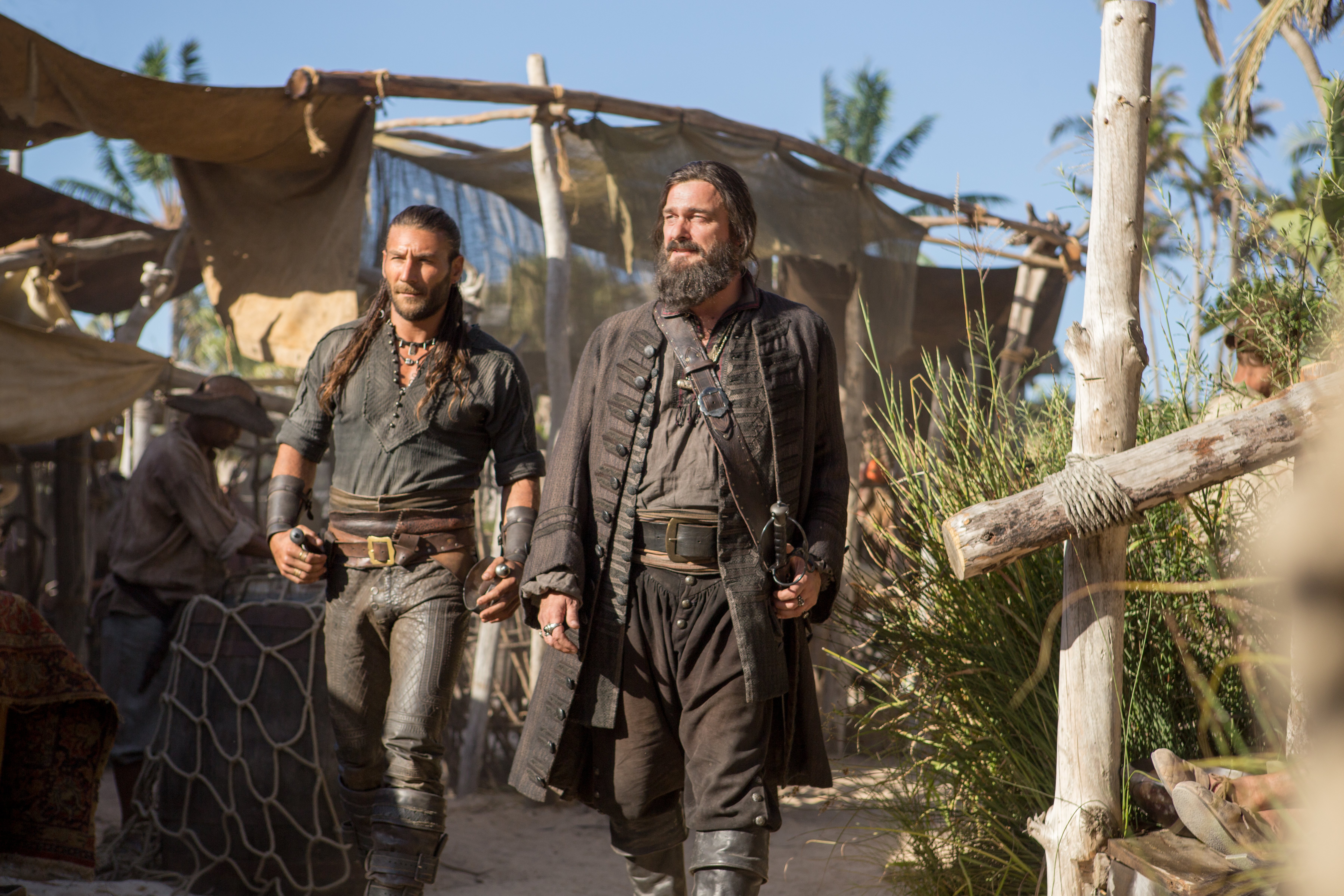 Charles Vane from Black Sails in a marketplace HD Wallpaper