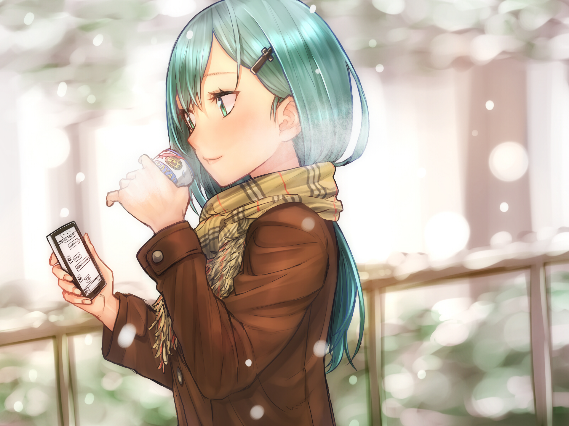 Suzuya from Kancolle in winter HD Wallpaper