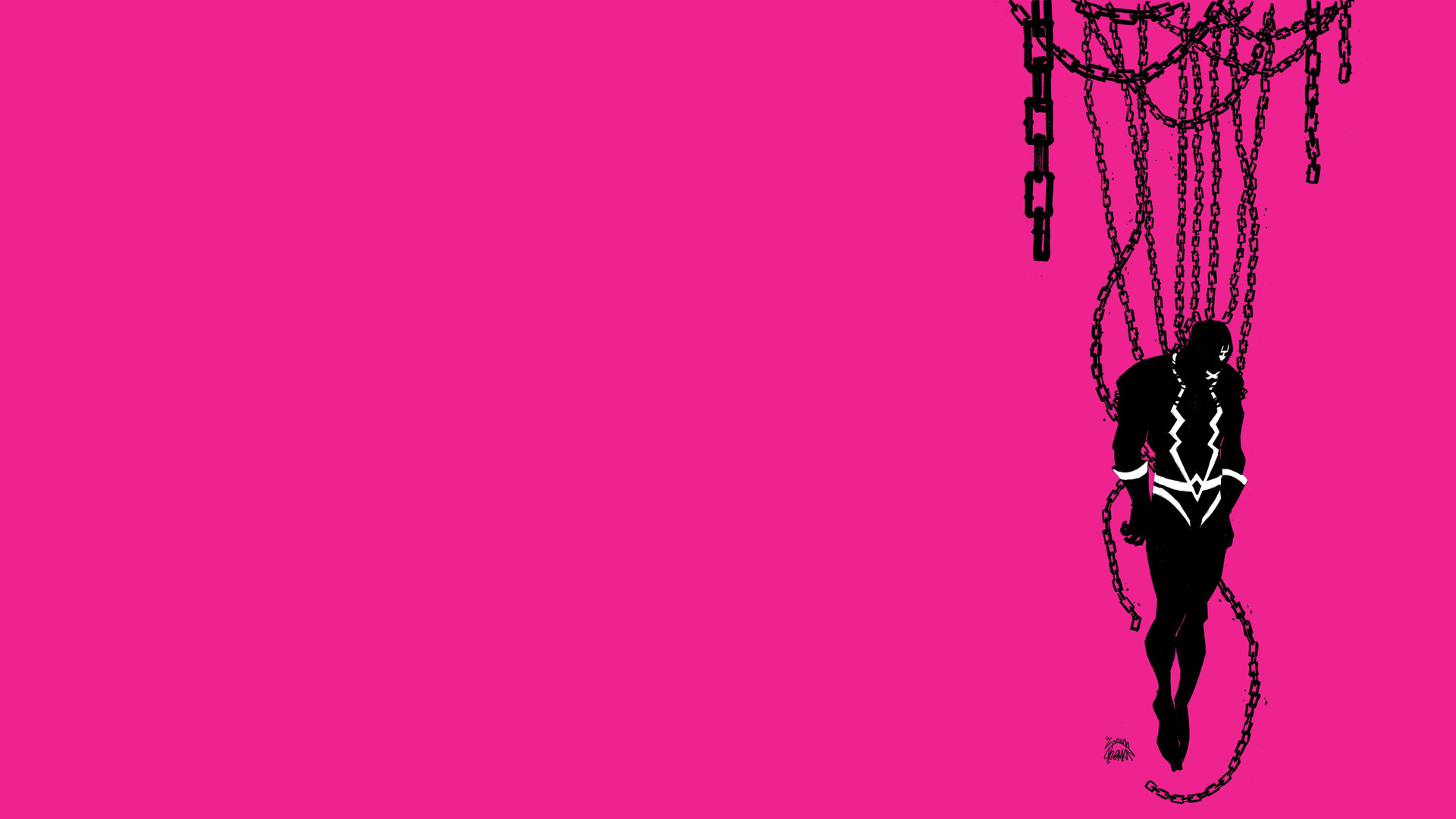 Black Bolt from Marvel Comics hanging from chains HD Wallpaper