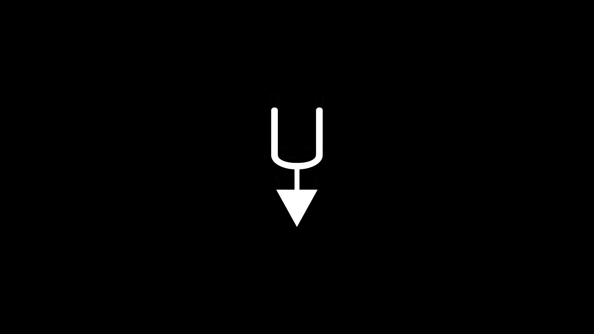 Tuning fork symbol with downward arrow HD Wallpaper