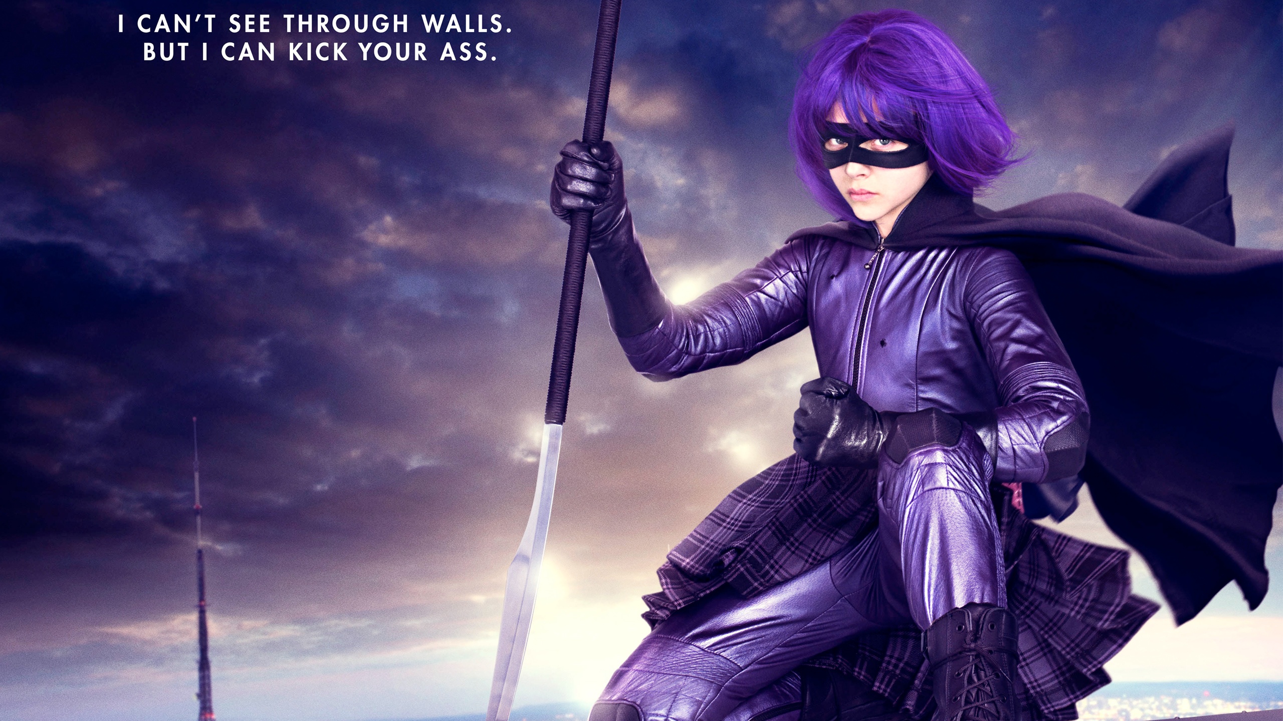 Hit-Girl from Kick-Ass with a staff HD Wallpaper