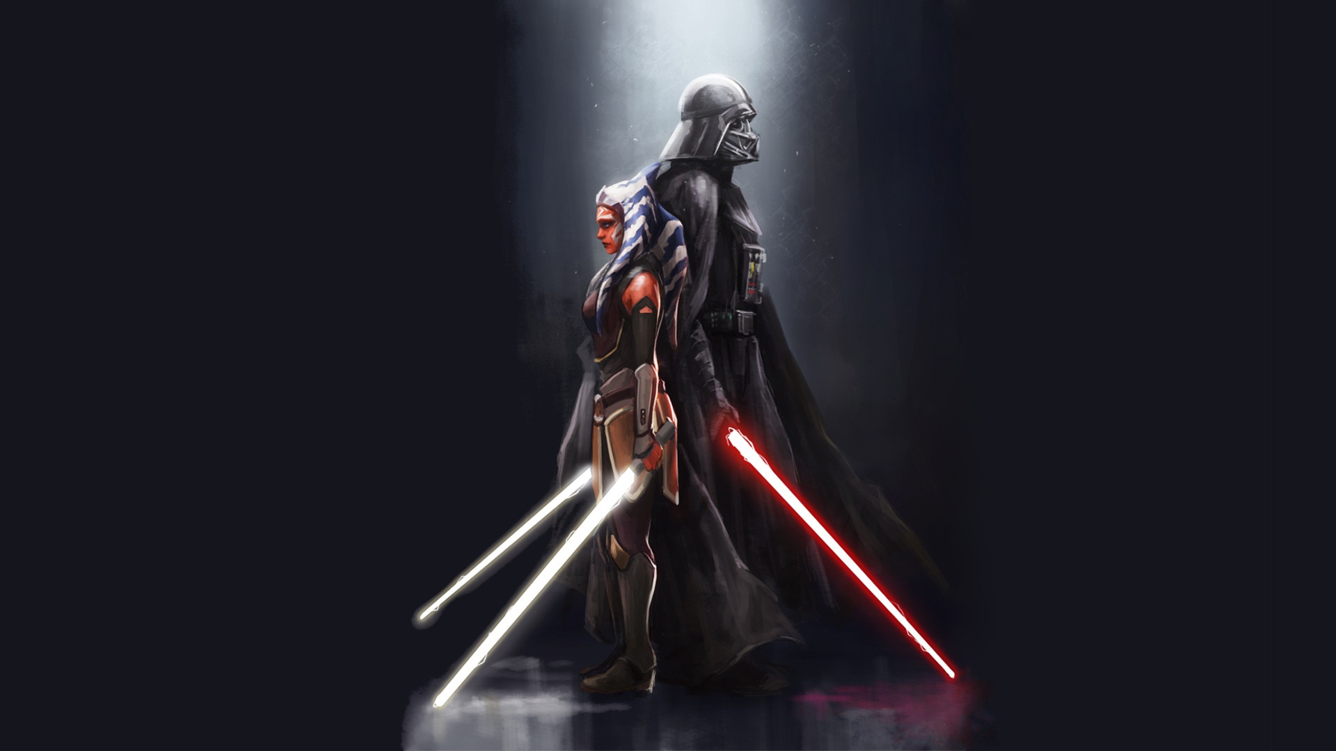 Darth Vader and Ahsoka Tano from Star Wars HD Wallpaper