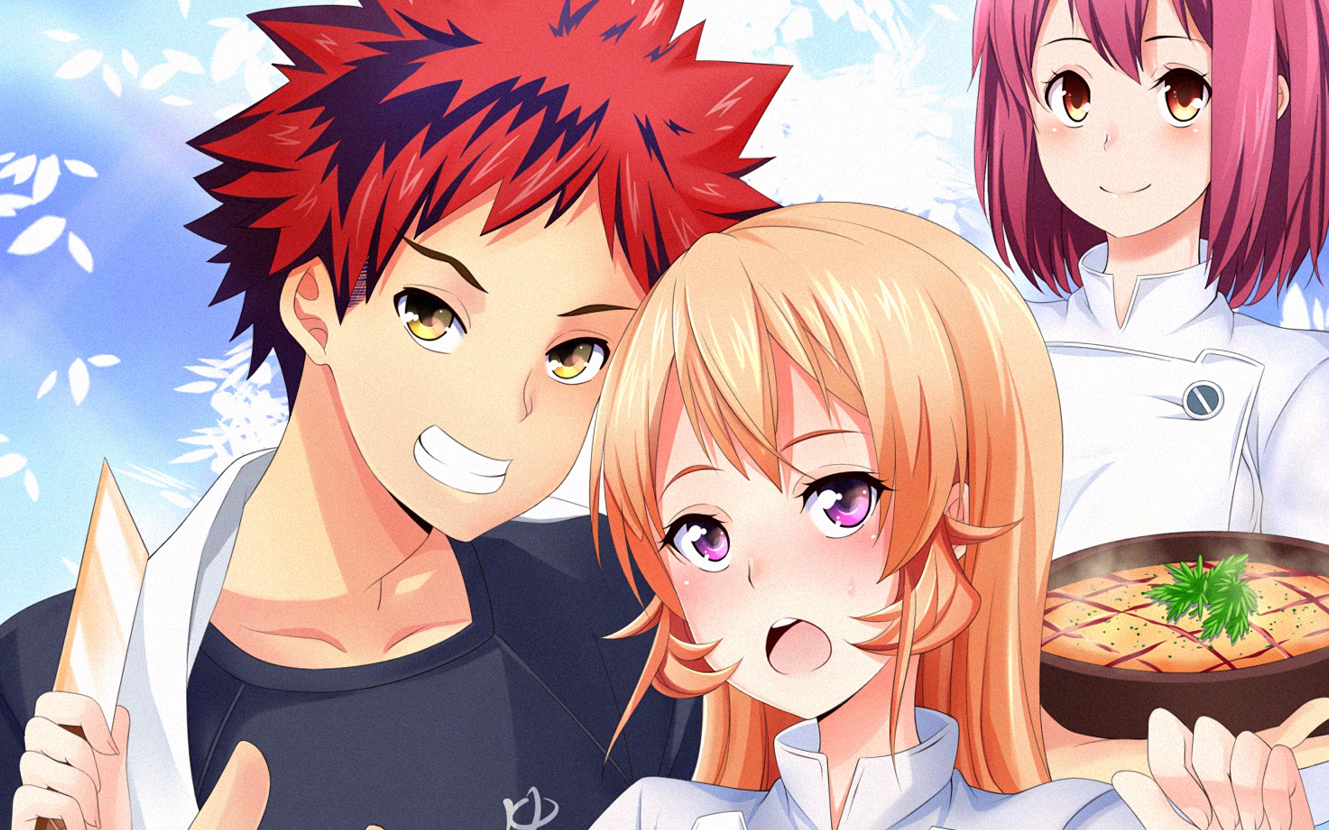 Food Wars! Shokugeki no Soma characters HD Wallpaper
