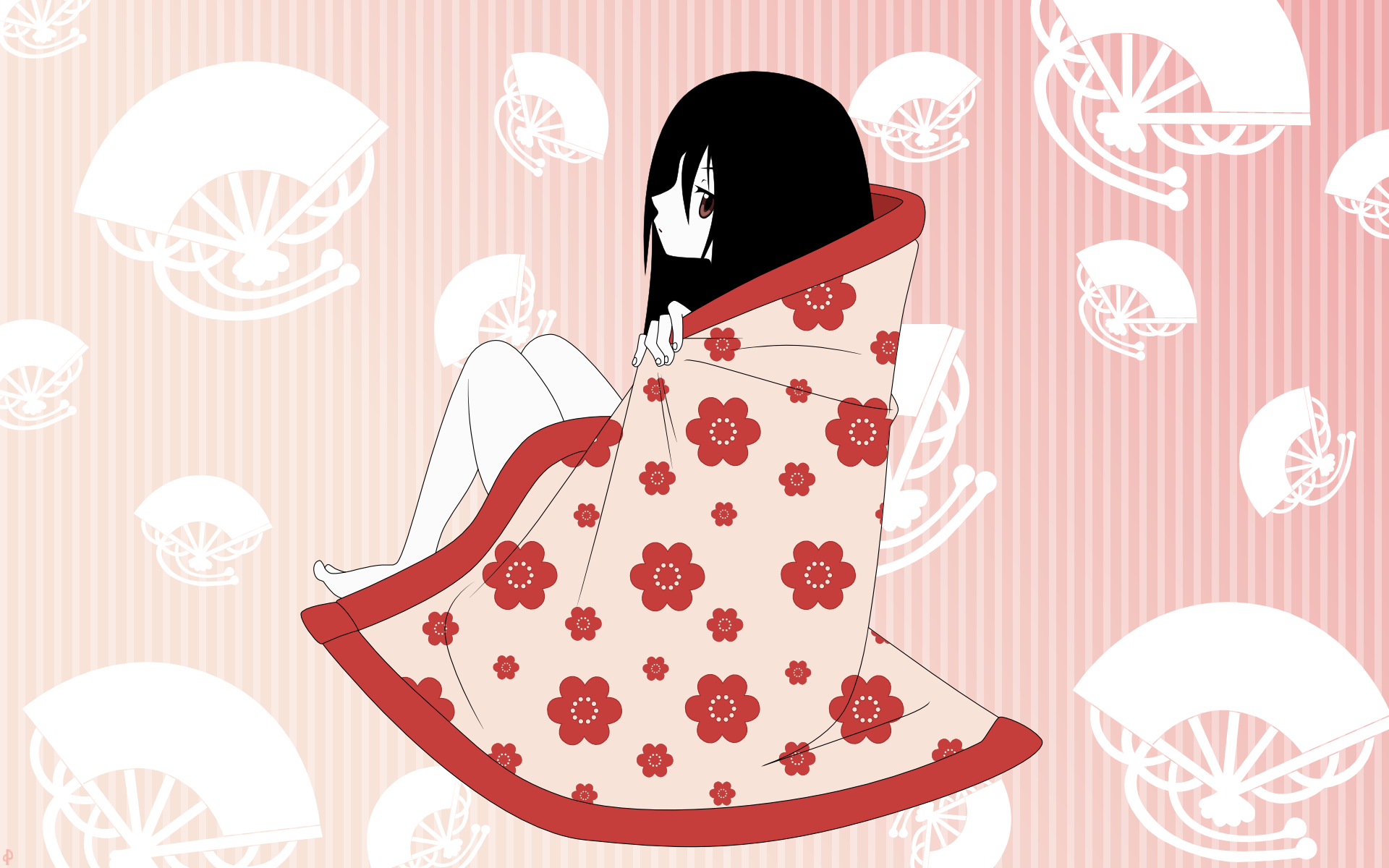 Kiri Komori wrapped in a blanket HD Wallpaper