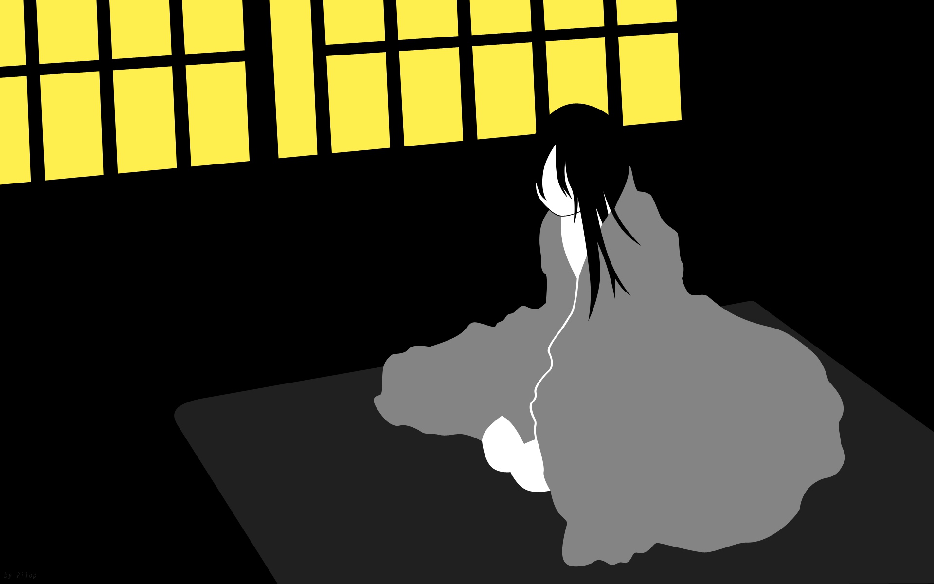 Kiri Komori sitting in front of a window HD Wallpaper