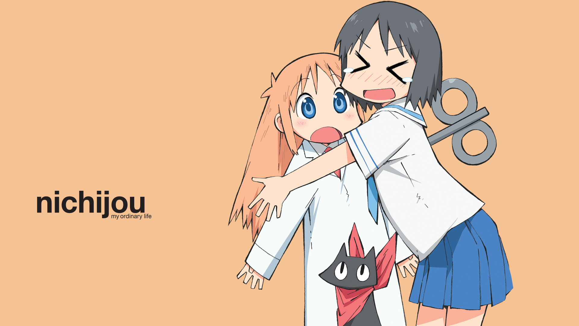 Nano Shinonome and Sakamoto from Nichijou HD Wallpaper