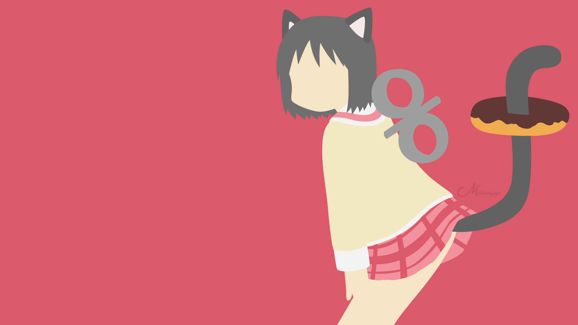 Nano Shinonome with a Donut Tail HD Wallpaper