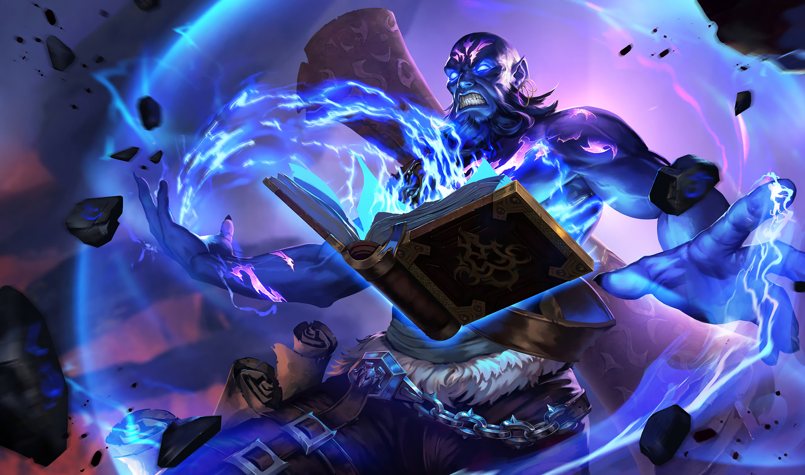 Ryze from League of Legends casting magic HD Wallpaper