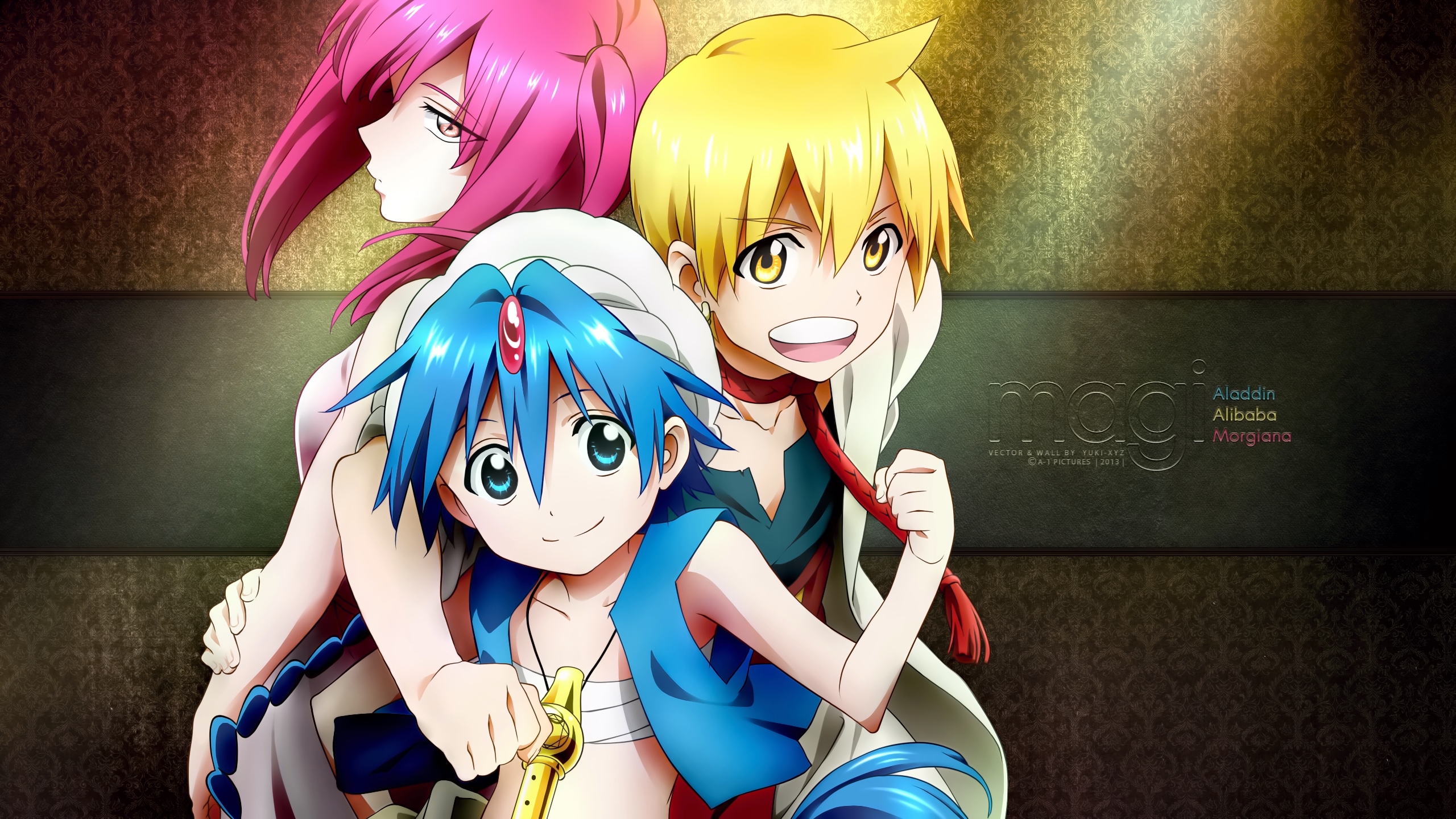 Aladdin, Alibaba, and Morgiana from Magi HD Wallpaper