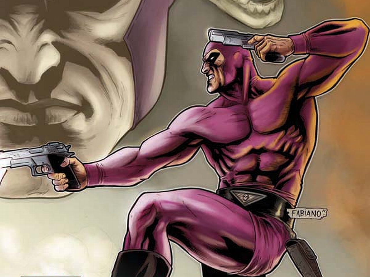 The Phantom holding two pistols HD Wallpaper
