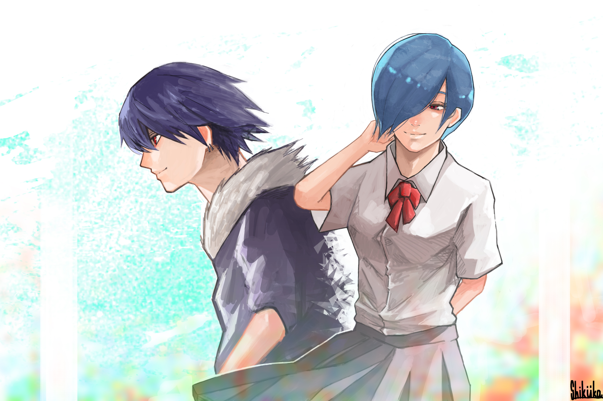 Ayato Kirishima and Touka Kirishima from Tokyo Ghoul HD Wallpaper