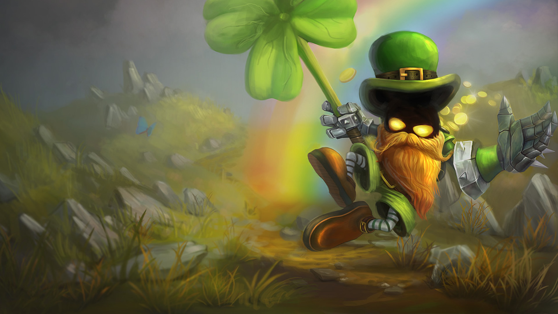 Veigar from League of Legends with a shamrock HD Wallpaper