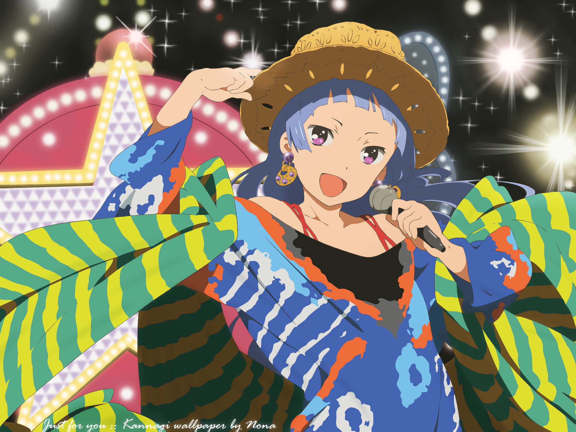 Nagi from Kannagi singing on stage HD Wallpaper