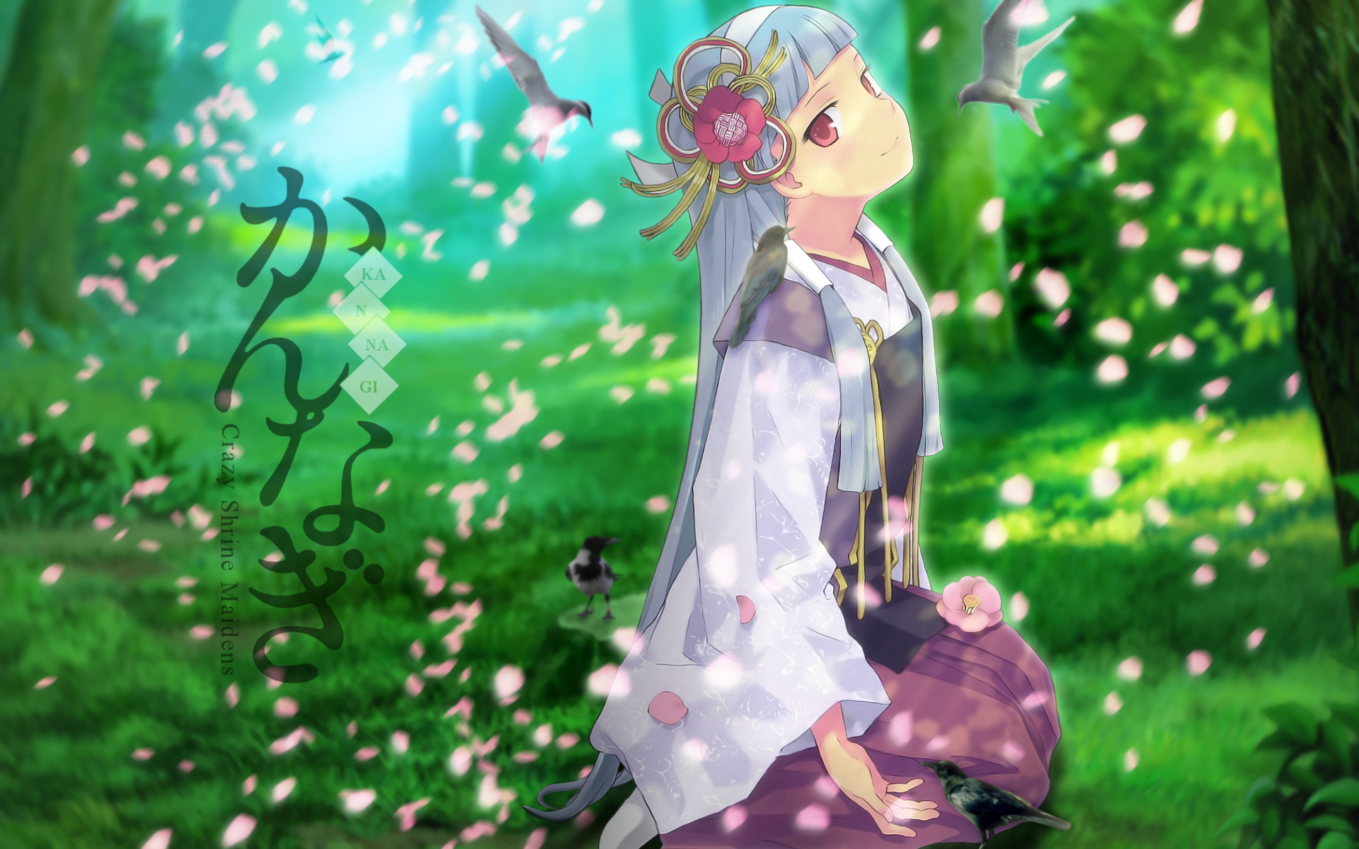 Nagi from Kannagi Shrine Maidens HD Wallpaper