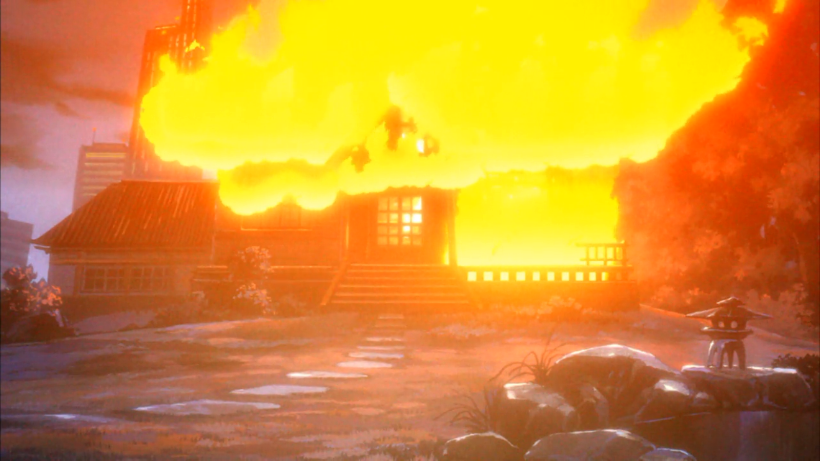 O-Ren Ishii House on Fire HD Wallpaper