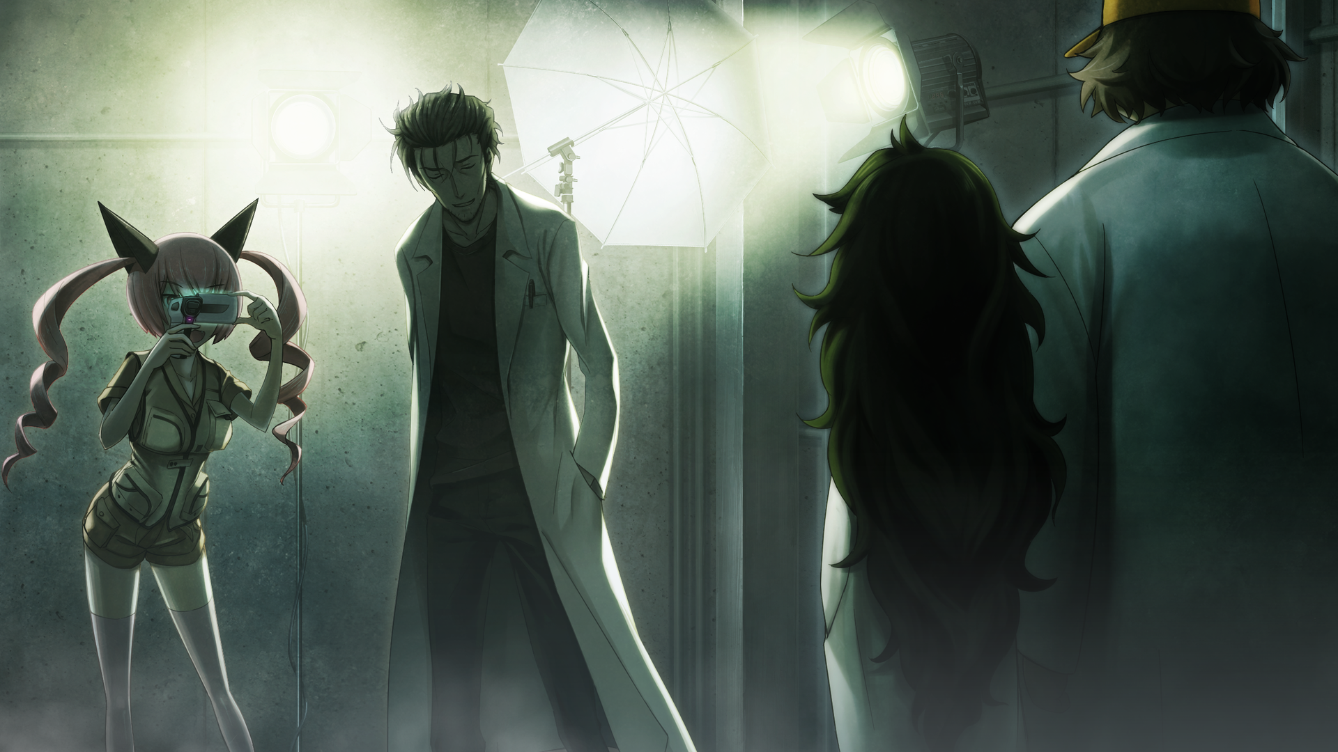 Faris Nyannyan with scientists in a lab HD Wallpaper