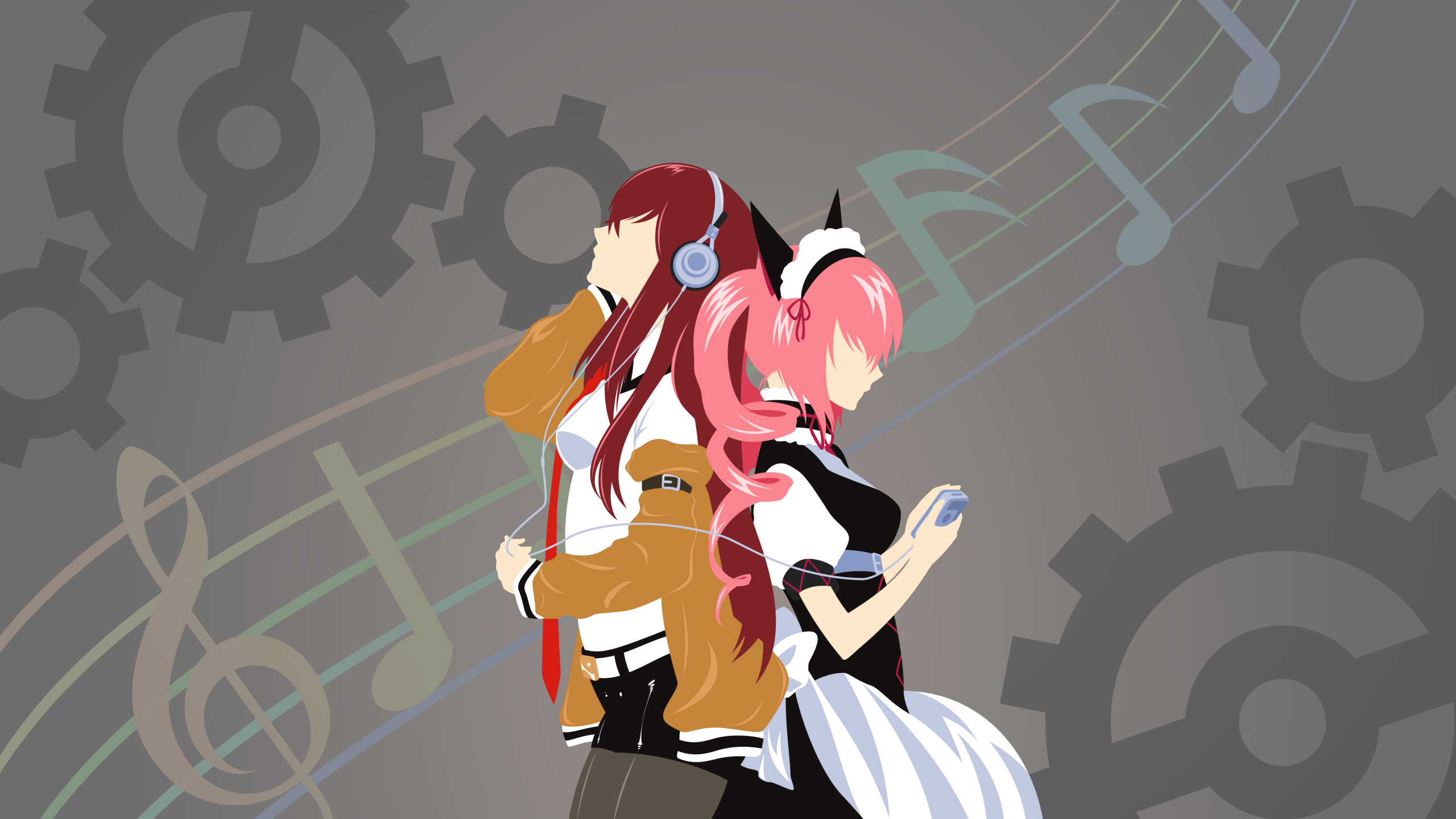 Faris NyanNyan from Steins;Gate listening to music HD Wallpaper