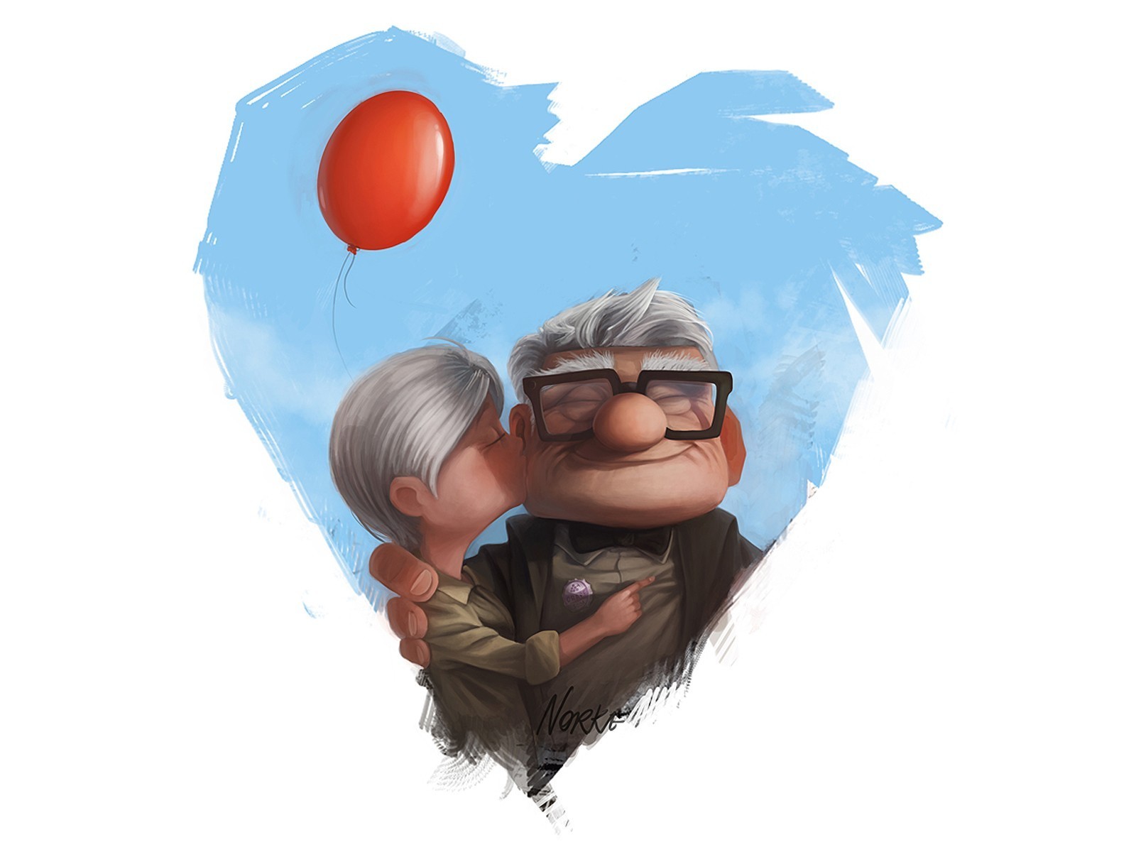 Carl Fredricksen and Ellie from Up HD Wallpaper