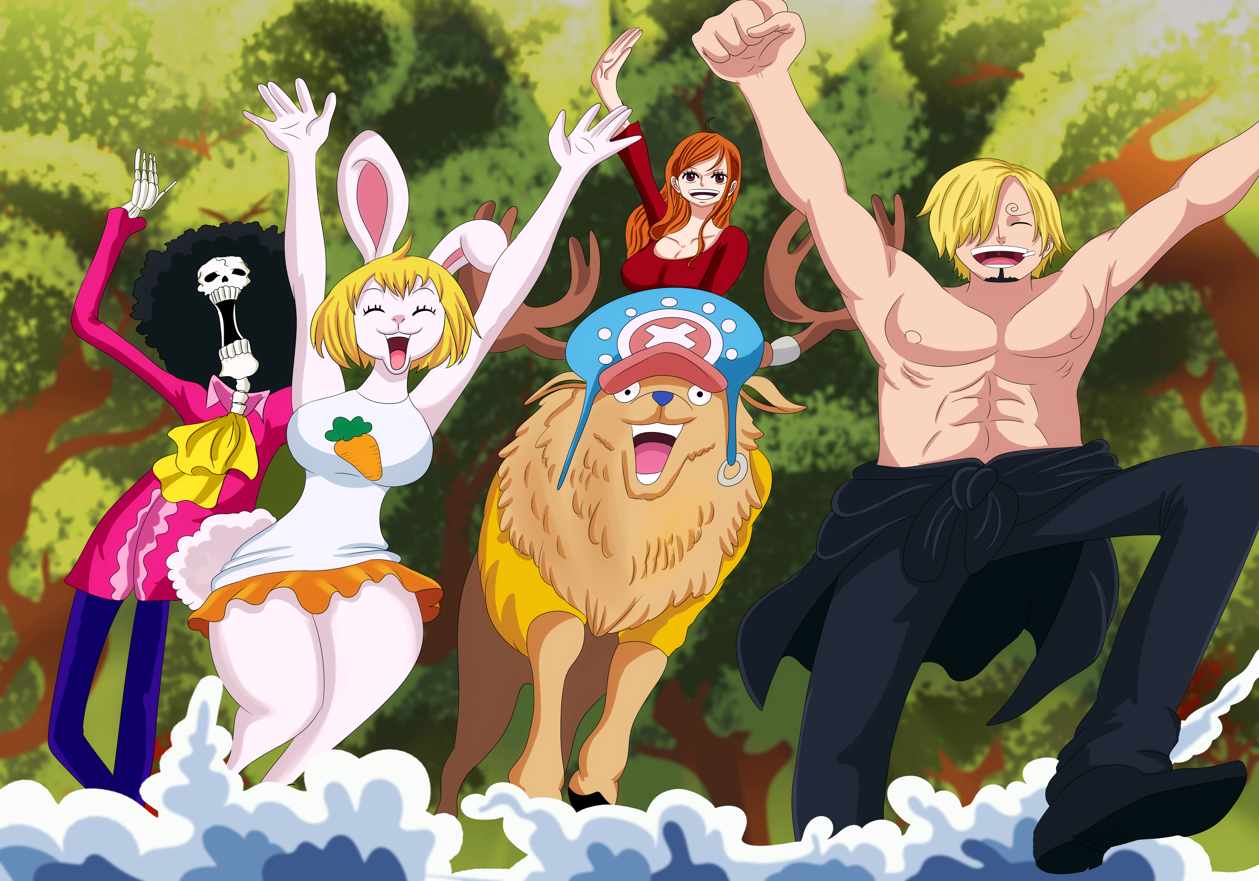 Carrot and friends from One Piece HD Wallpaper