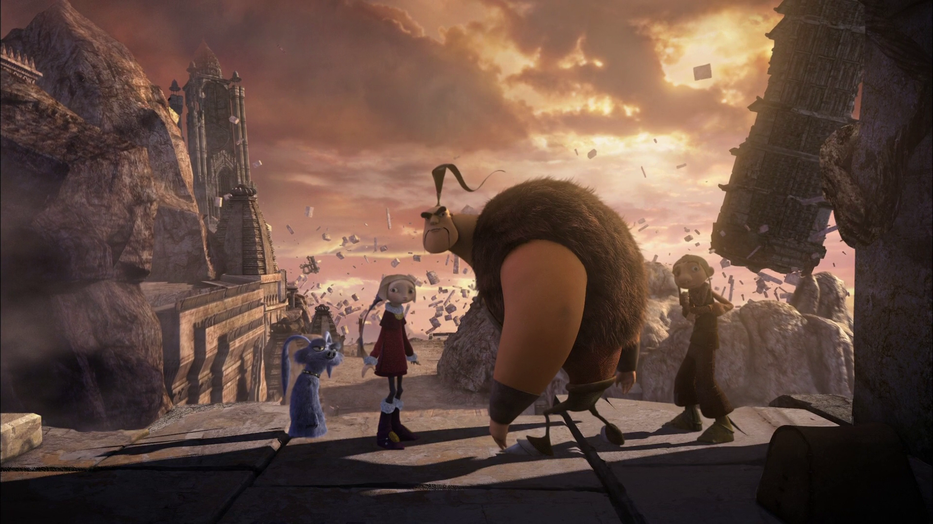 Gwizdo from Dragon Hunters in a ruined city HD Wallpaper