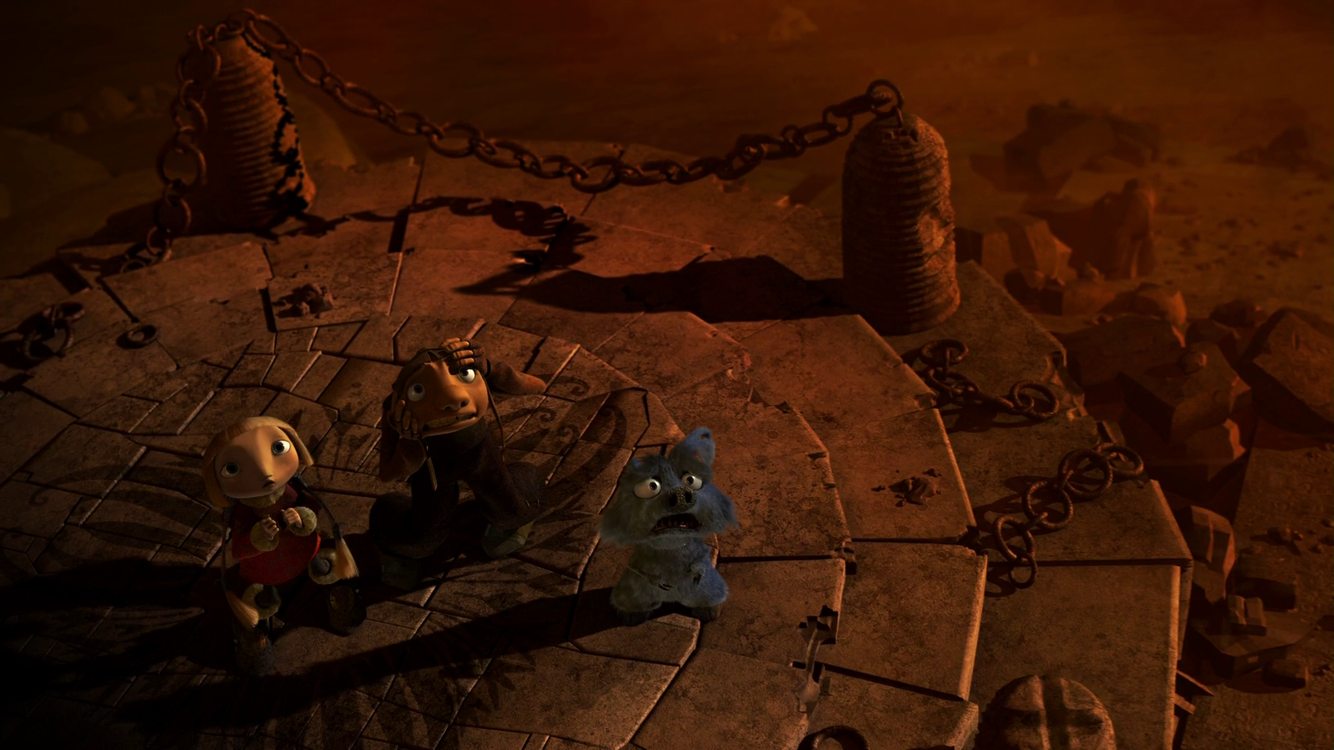 Gwizdo from Dragon Hunters on stone platform HD Wallpaper