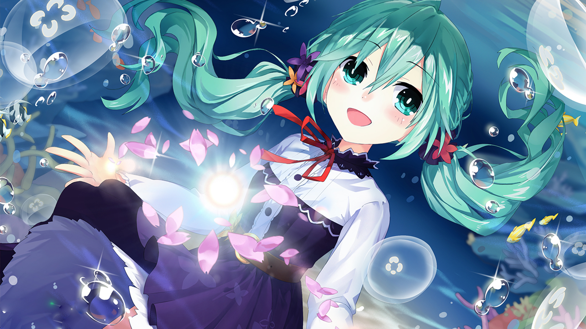 Natsumi from Date A Live underwater HD Wallpaper