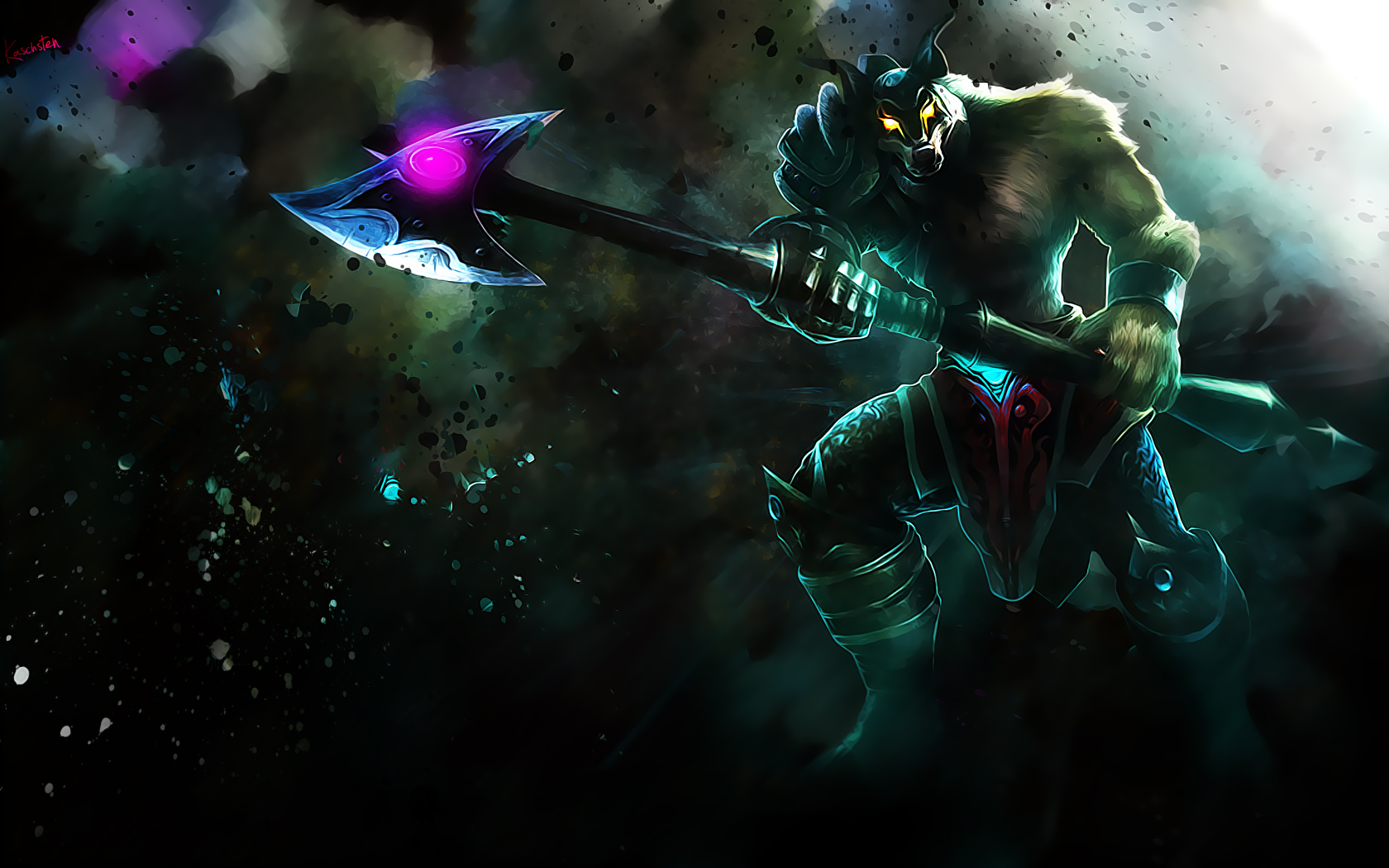 Nasus from League of Legends with an axe HD Wallpaper