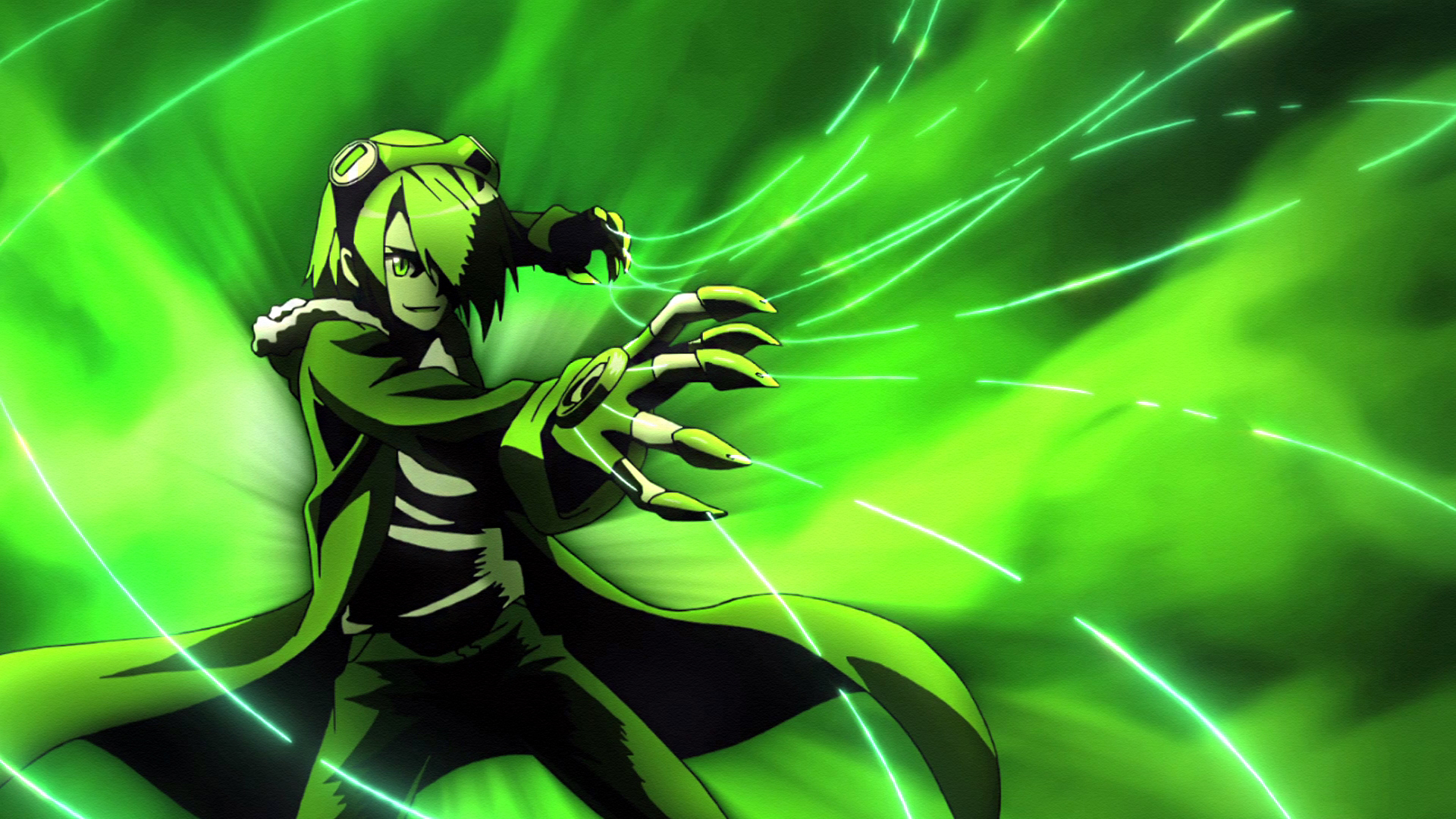 Lubbock from Akame Ga Kill! using green energy HD Wallpaper