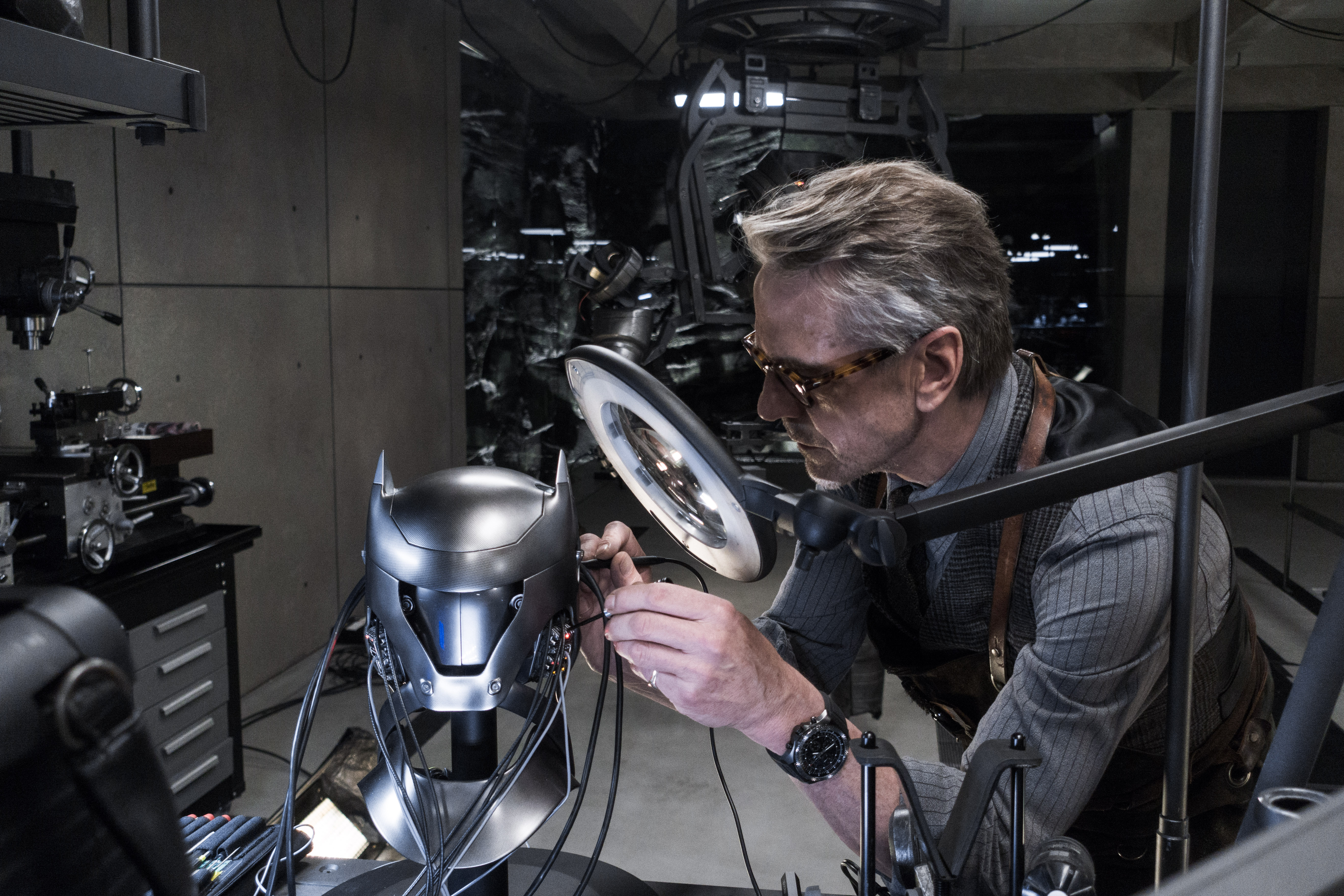 Alfred Pennyworth working on Batman's helmet HD Wallpaper