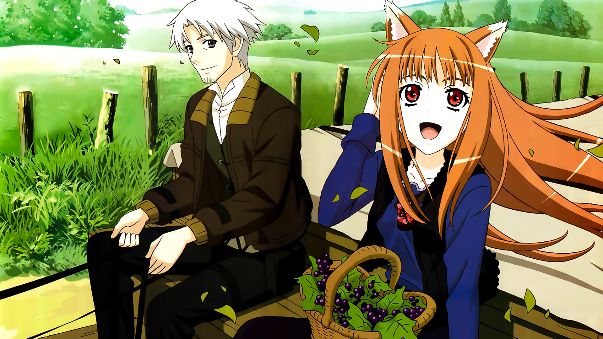 Kraft Lawrence and Holo from Spice and Wolf HD Wallpaper