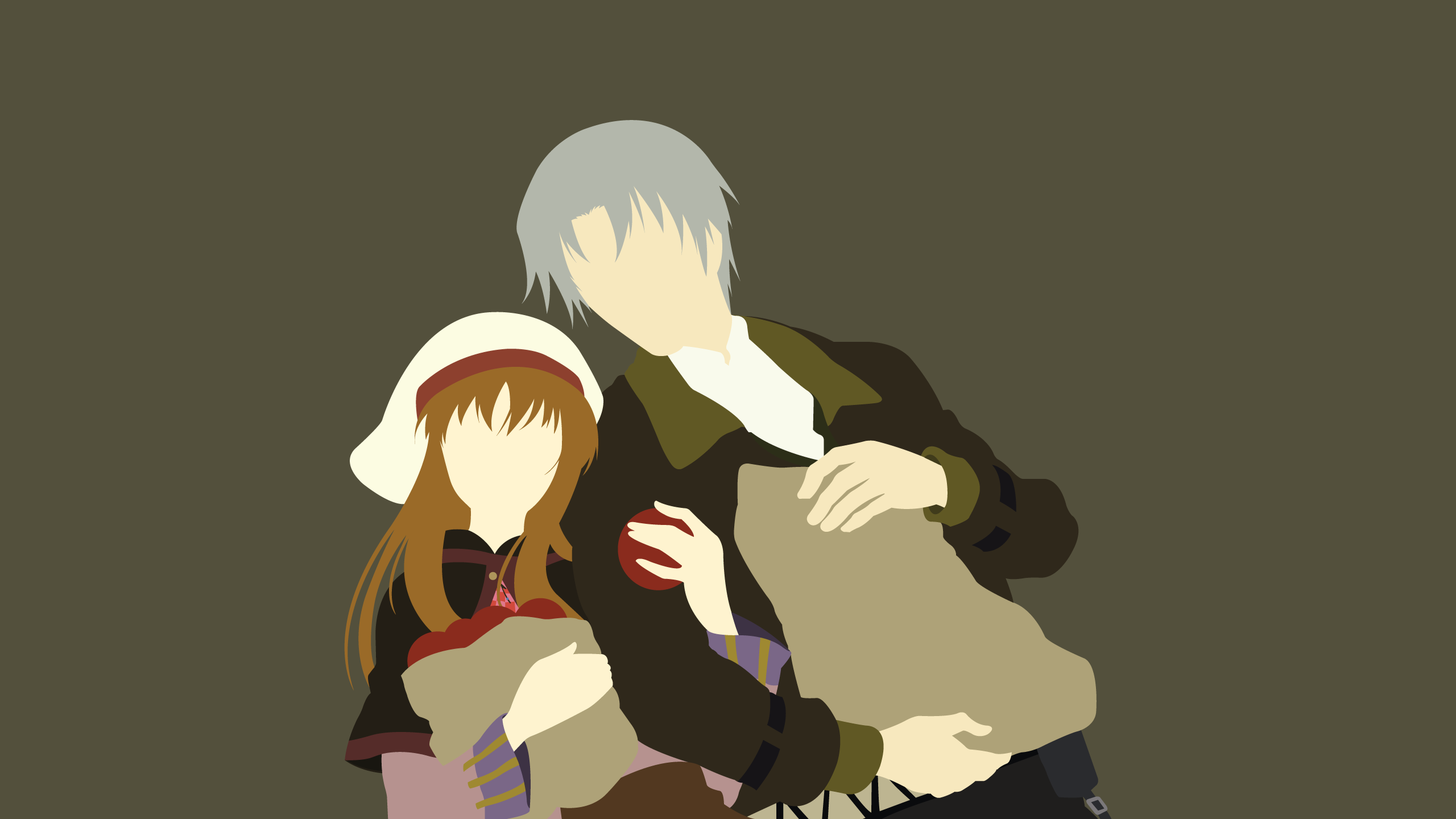 Kraft Lawrence and Holo from Spice and Wolf HD Wallpaper