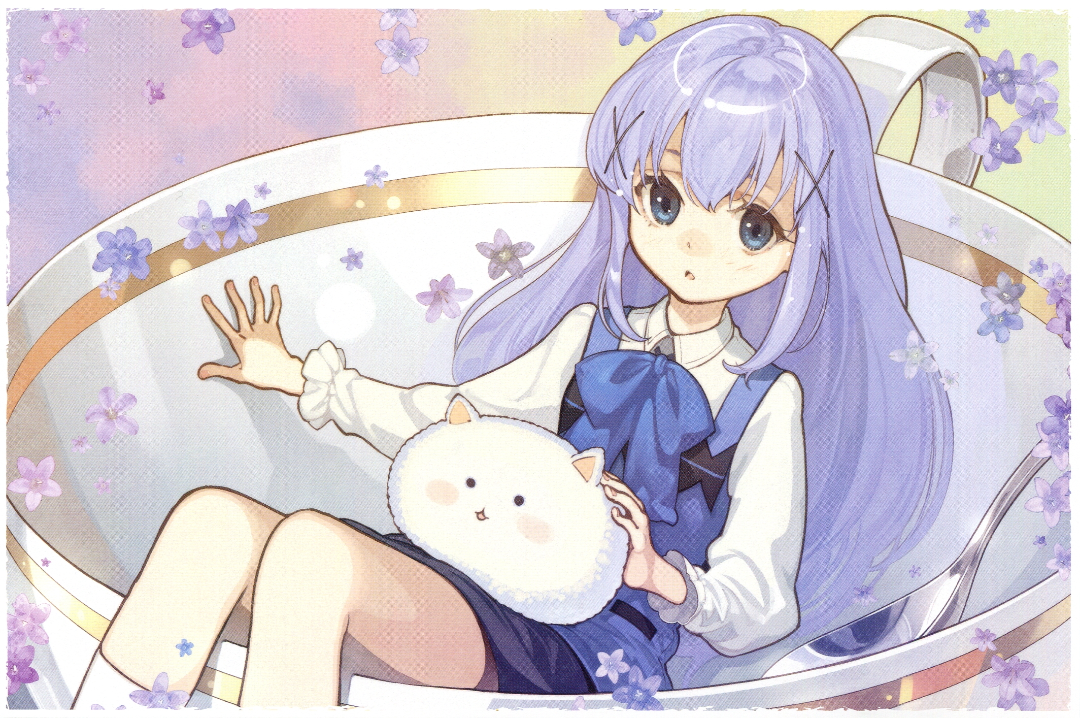 Chino Kafu from Is The Order A Rabbit? in a teacup HD Wallpaper