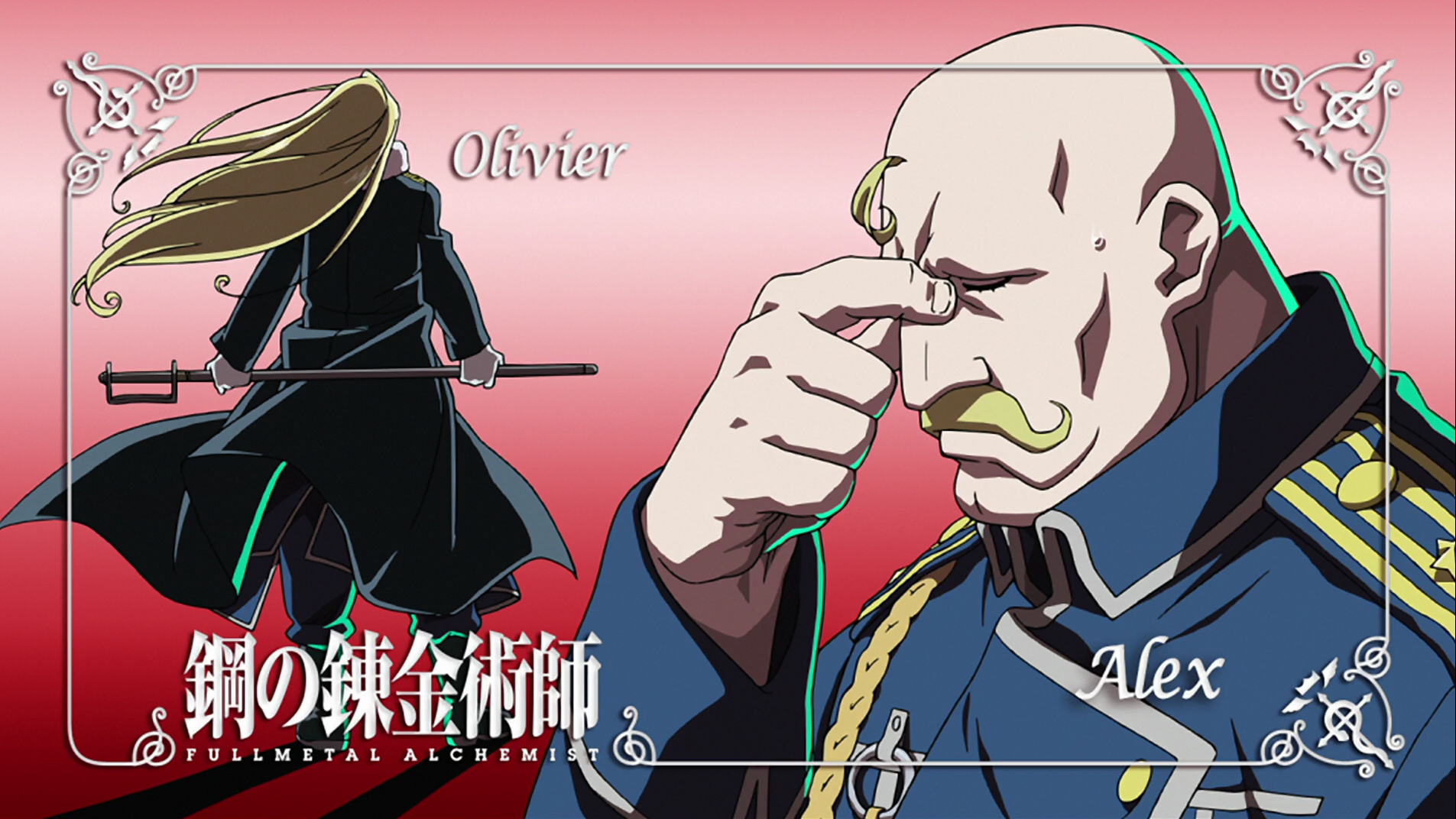 Olivier Armstrong and Alex Louis Armstrong from Fullmetal Alchemist HD Wallpaper