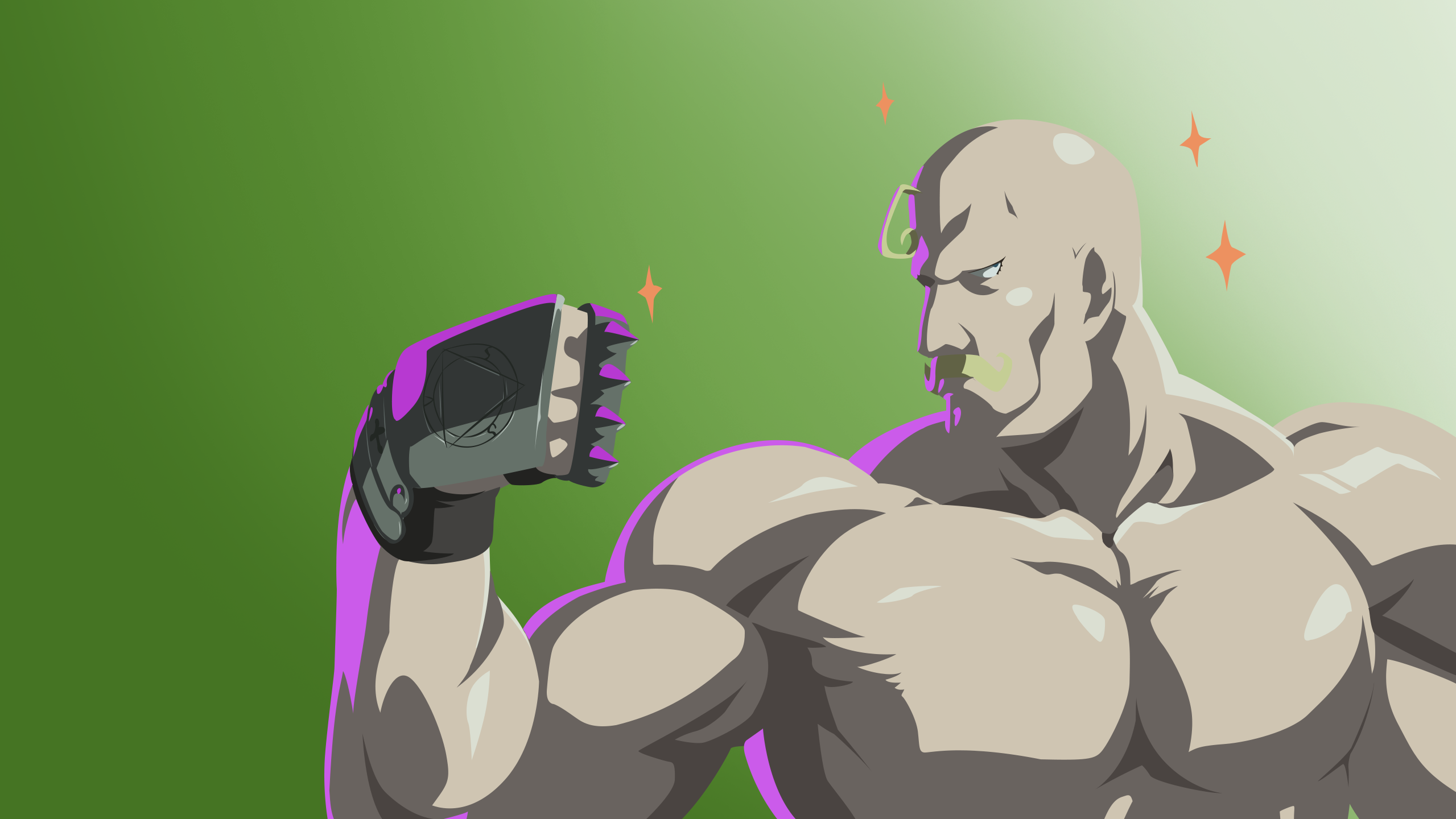 Alex Louis Armstrong flexing his arm HD Wallpaper