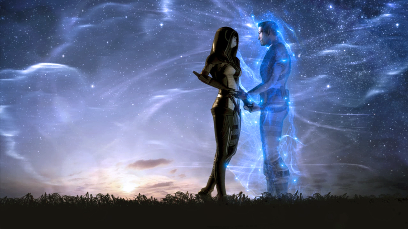 Kasumi Goto and Shepard from Mass Effect HD Wallpaper