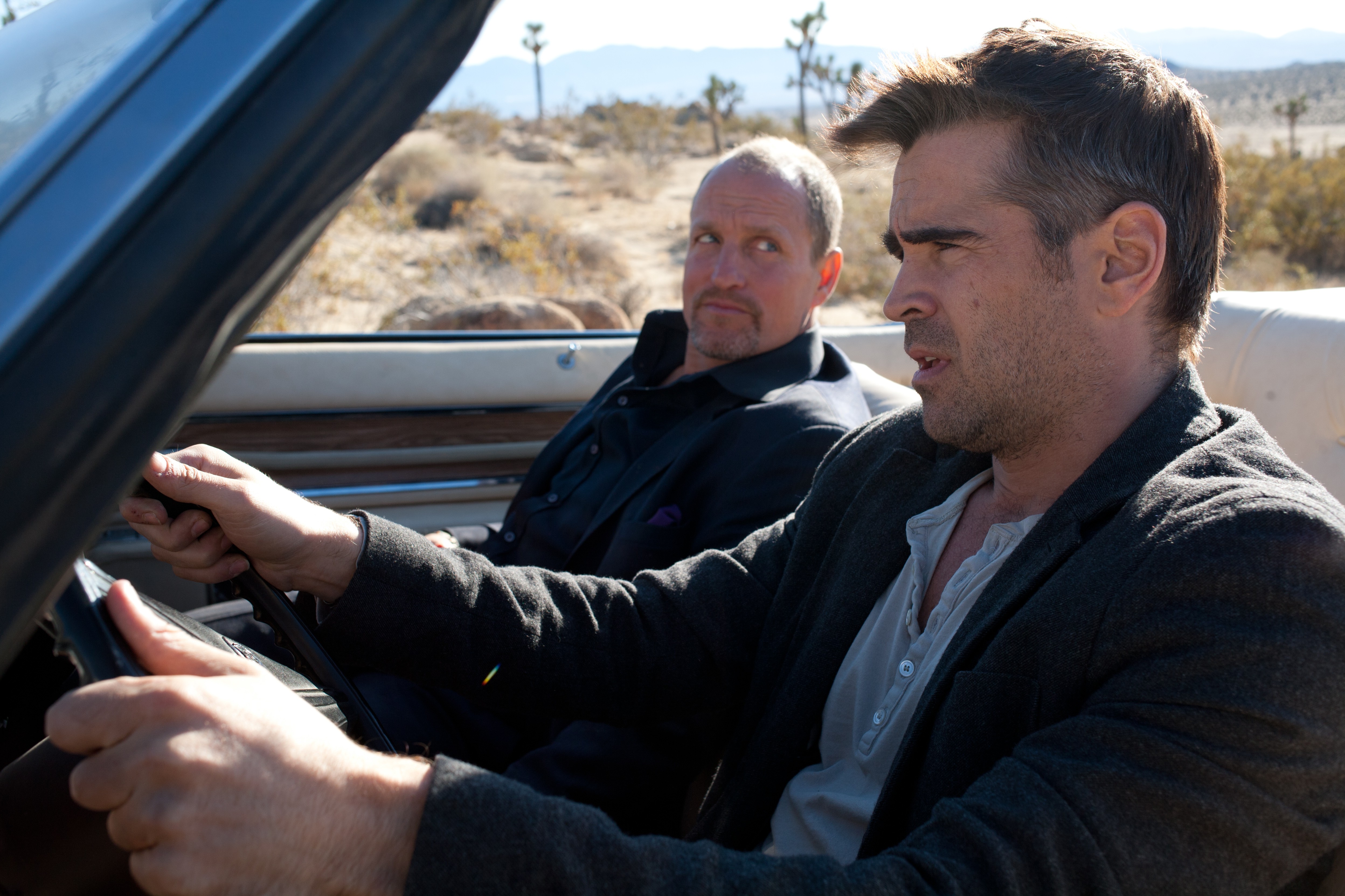Marty from Seven Psychopaths in a car HD Wallpaper