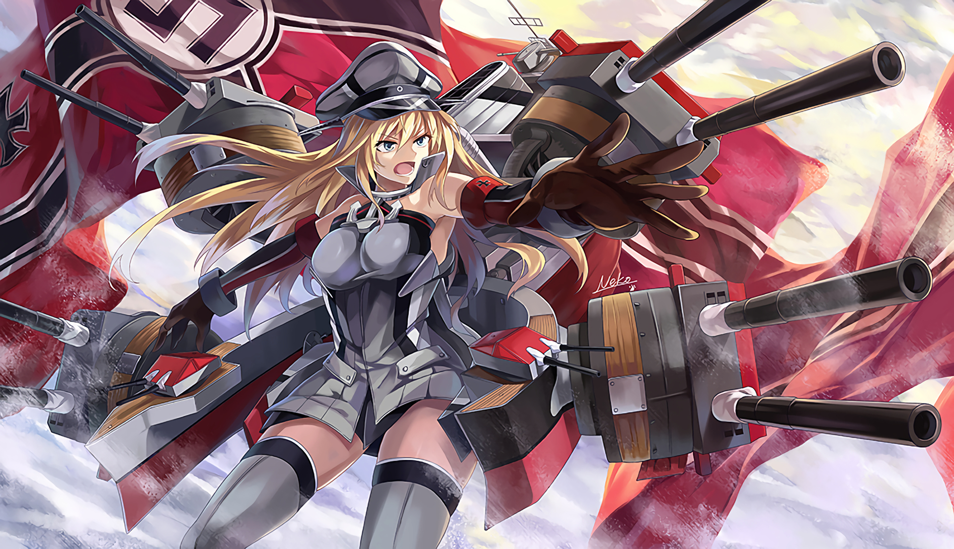 Bismarck from Kantai Collection HD Wallpaper