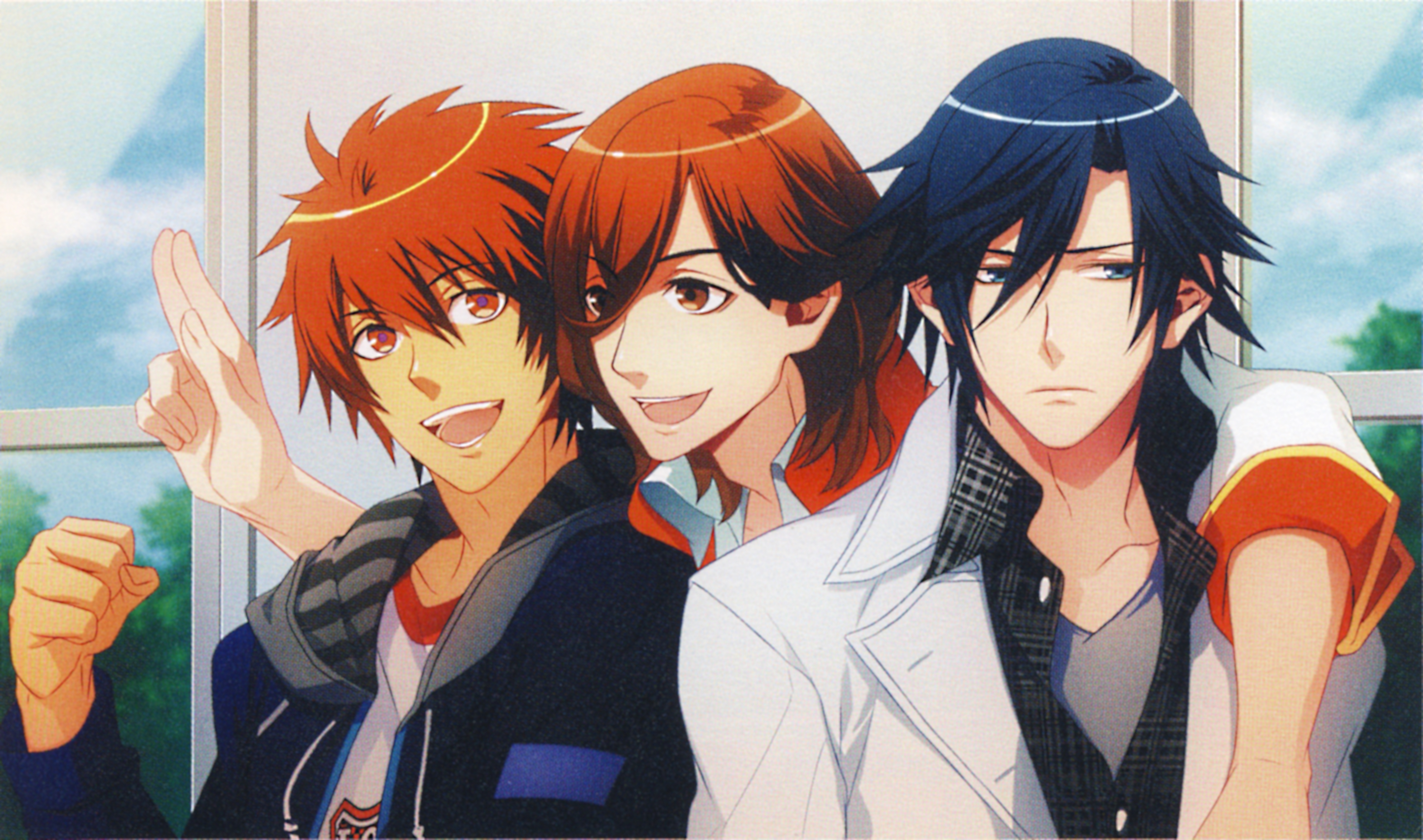 Ittoki Otoya and two male friends HD Wallpaper