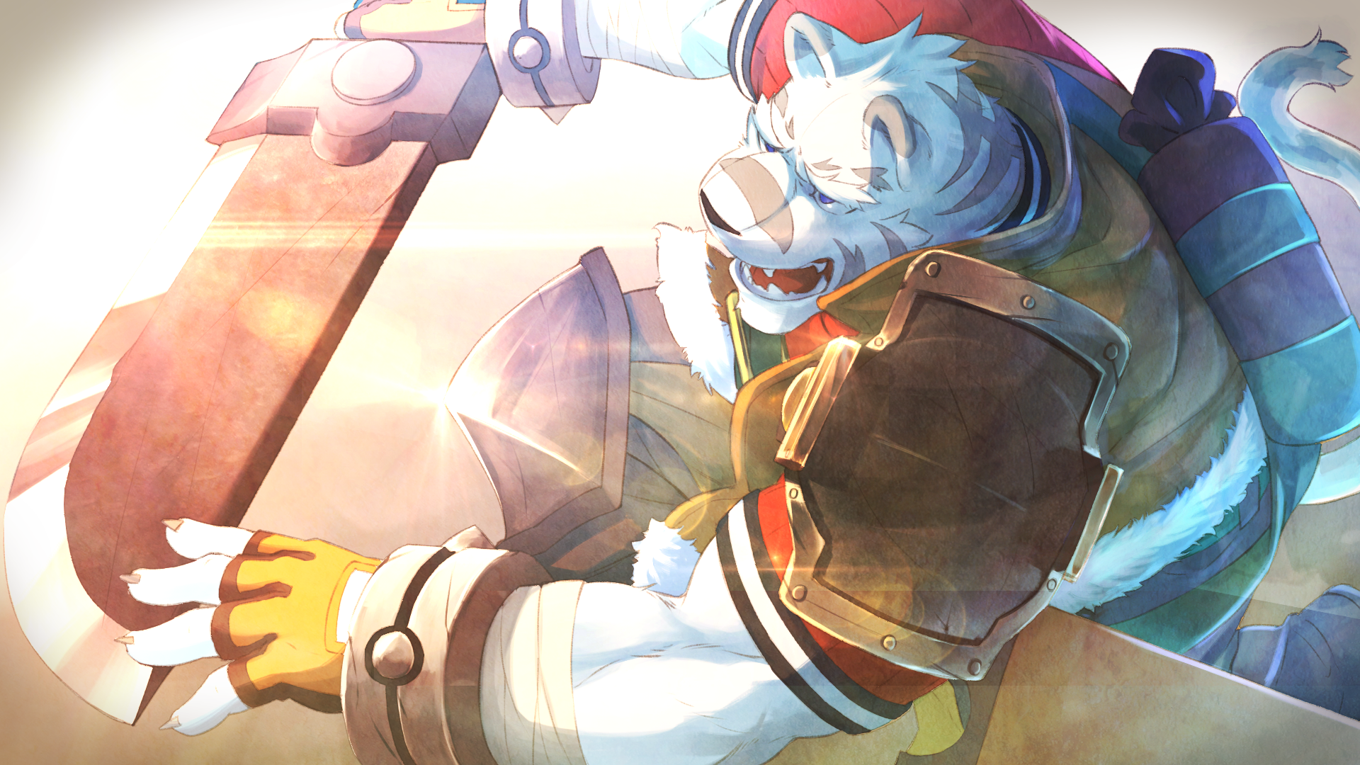 White Tiger Mercenary from Grimoire of Zero HD Wallpaper