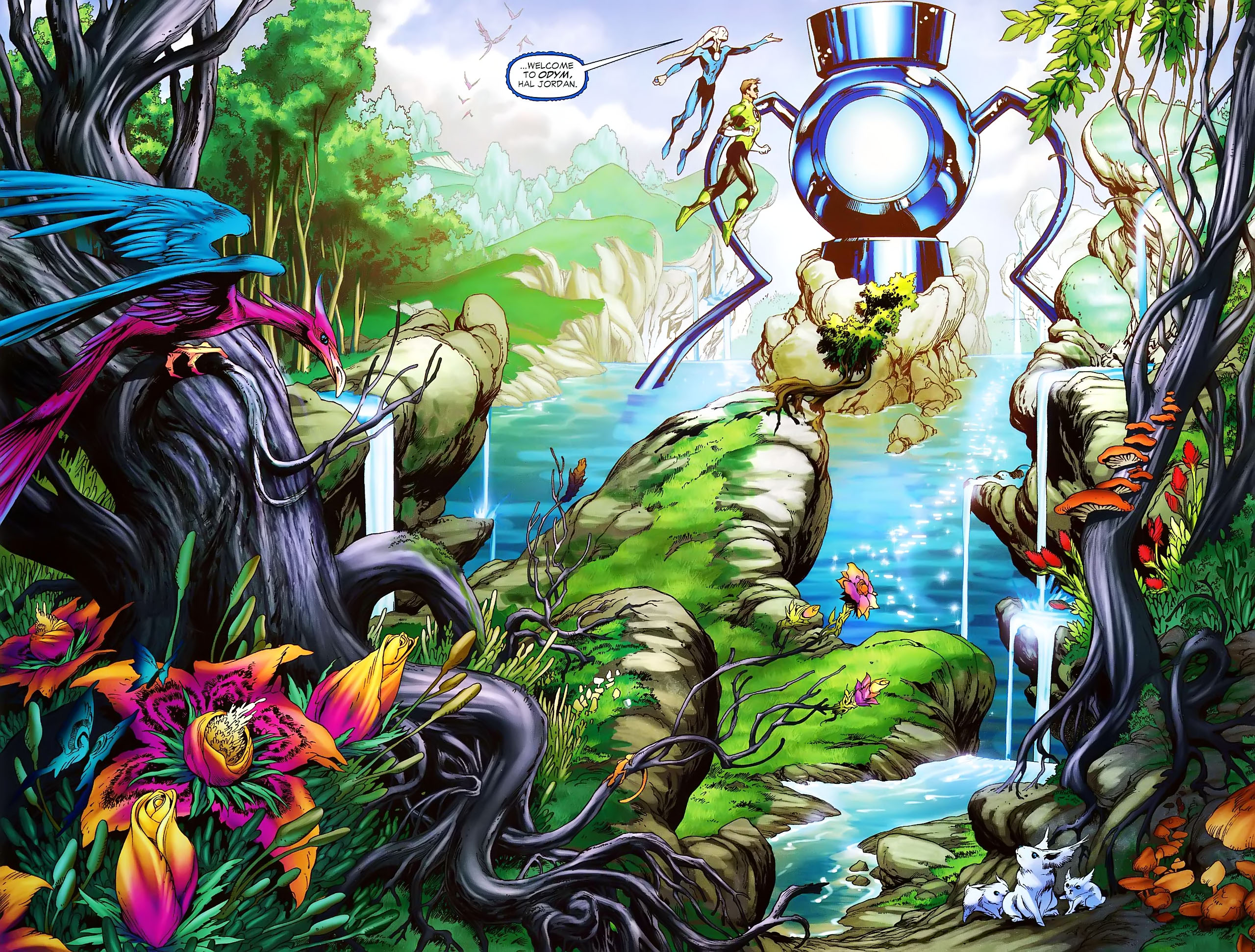 Blue Lanterns on Oa HD Wallpaper