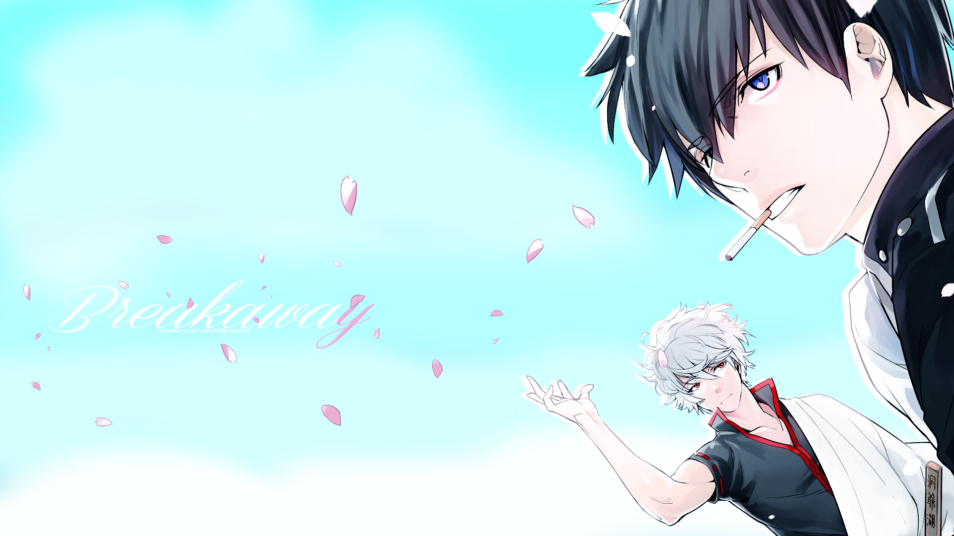 Toushirou Hijikata and Gintoki Sakata from Gintama HD Wallpaper