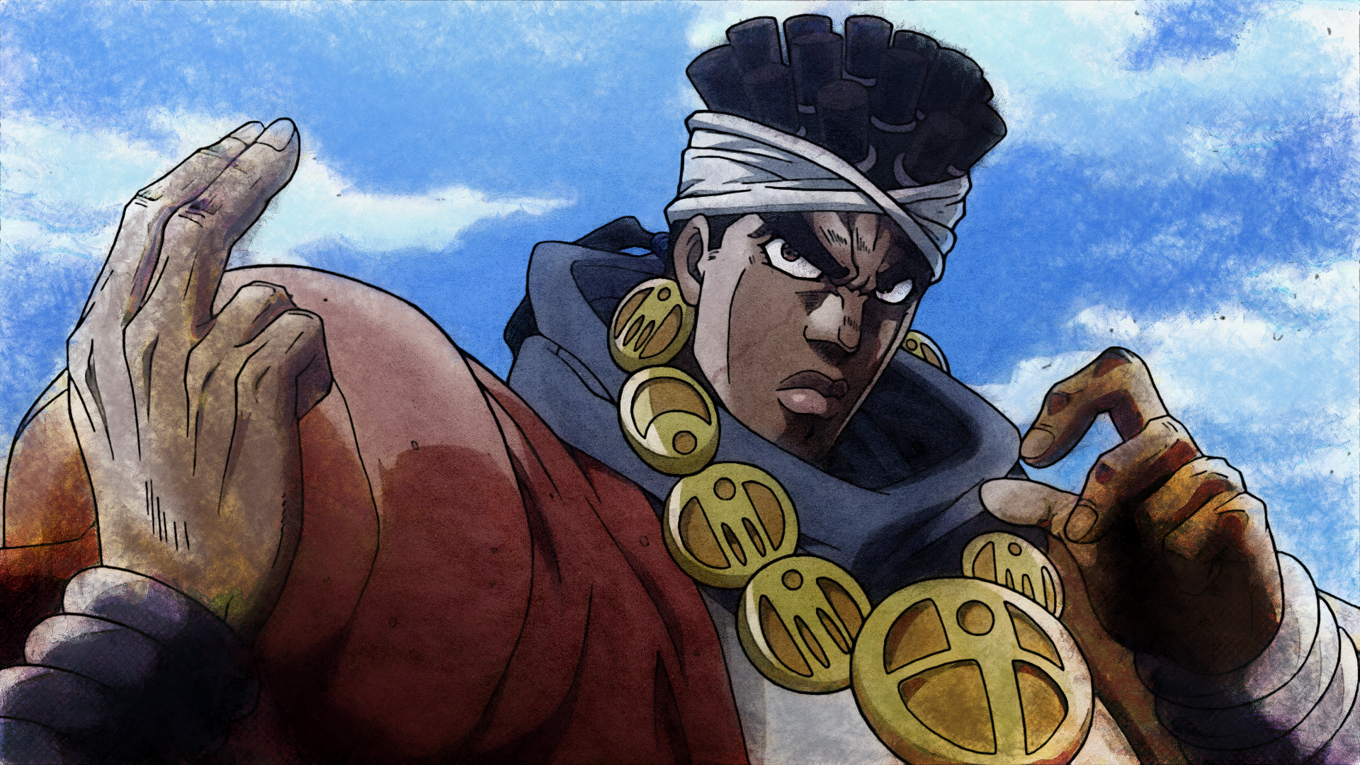 Muhammad Avdol from JoJo's Bizarre Adventure HD Wallpaper
