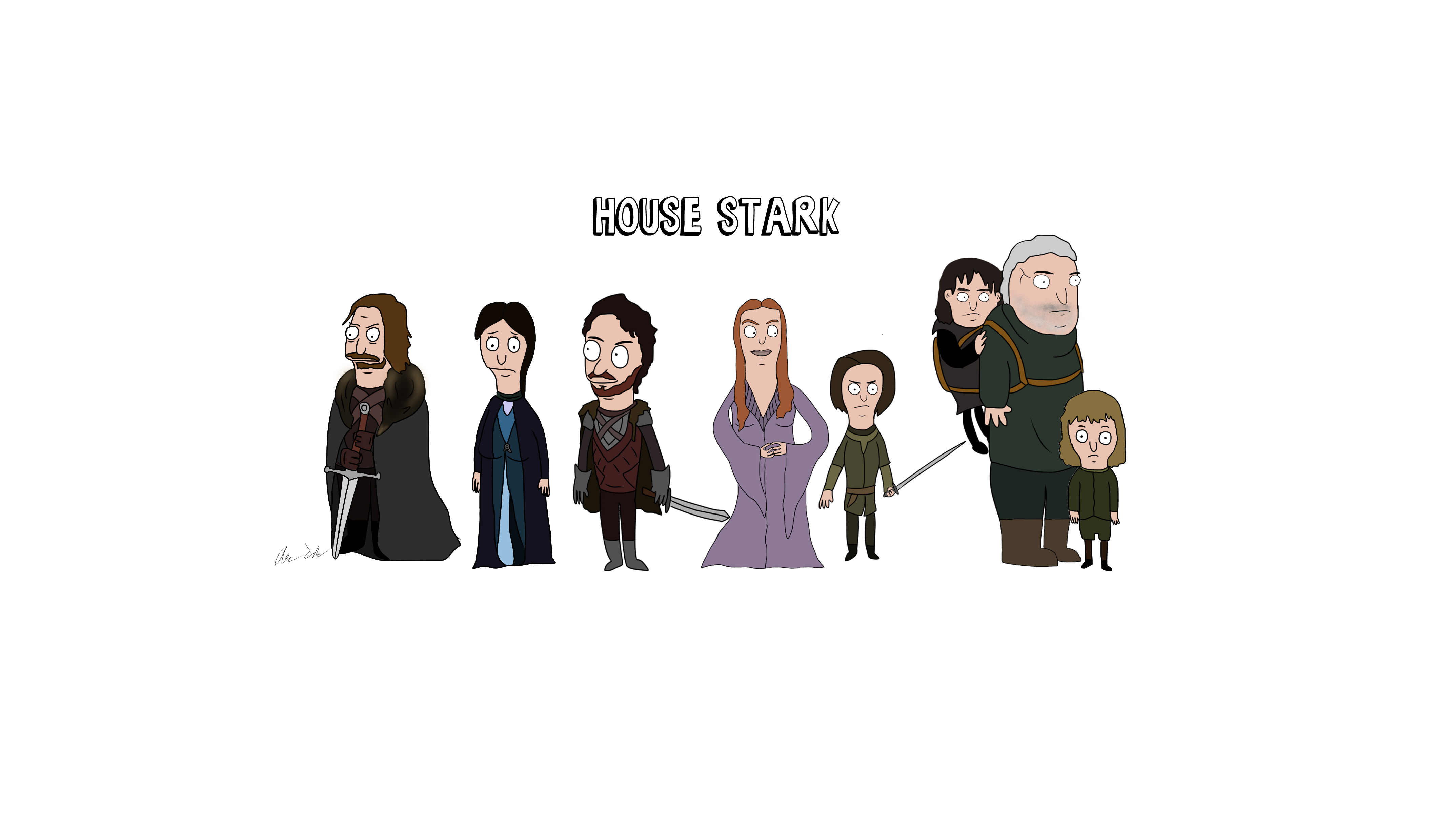 House Stark characters from Game of Thrones HD Wallpaper