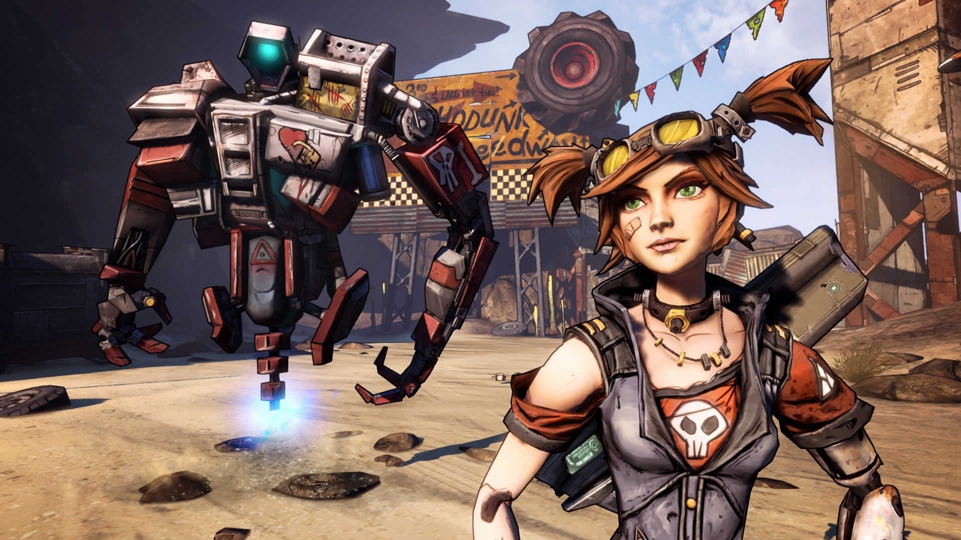 Gaige and Deathtrap from Borderlands 2 HD Wallpaper