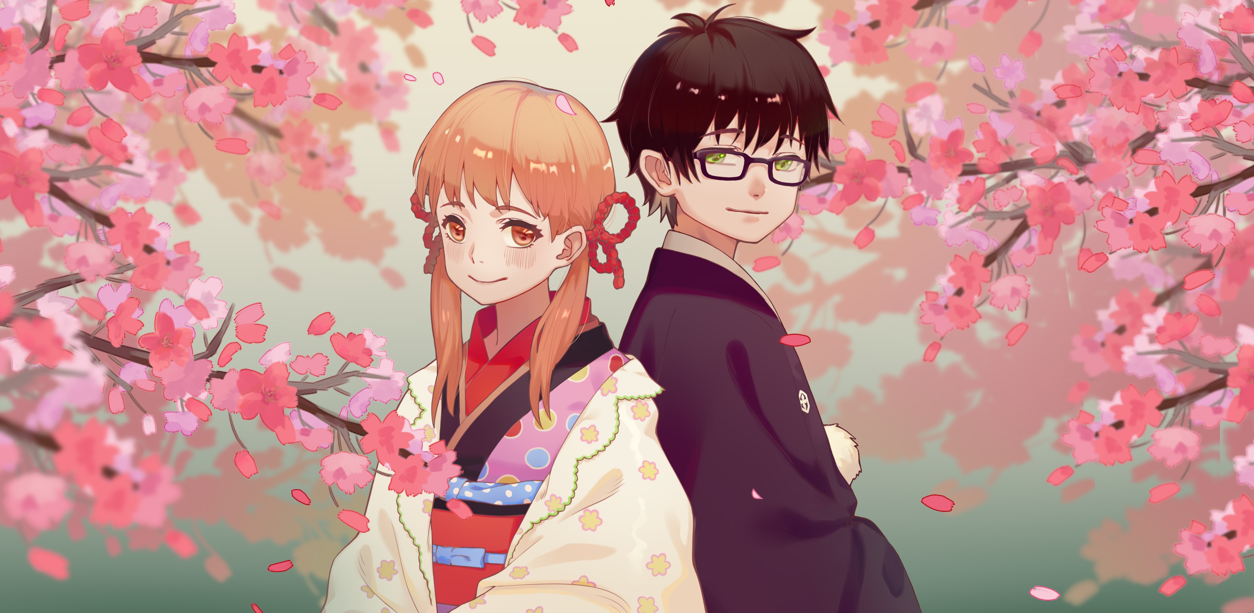 Rei Kiriyama and Akari Kawamoto from March Comes In Like a Lion HD Wallpaper