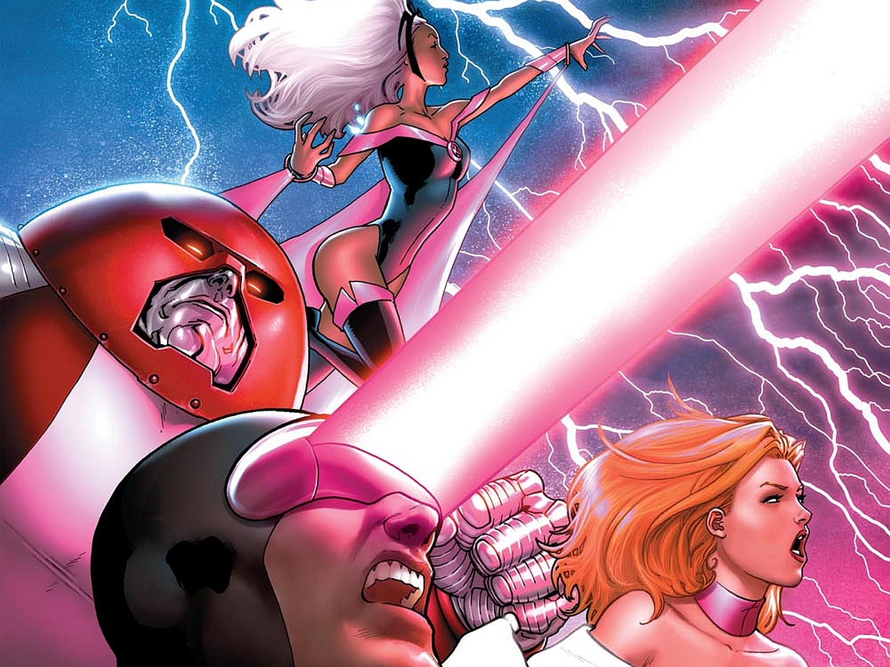Juggernaut, Storm, Cyclops, and Emma Frost from Marvel Comics HD Wallpaper