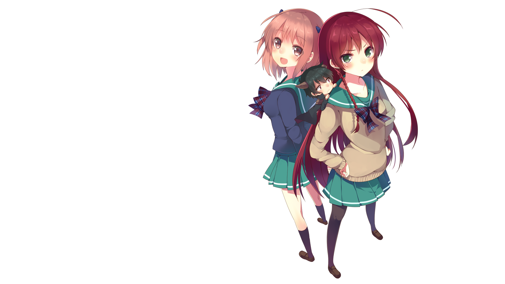 Emi Yusa and two other girls HD Wallpaper