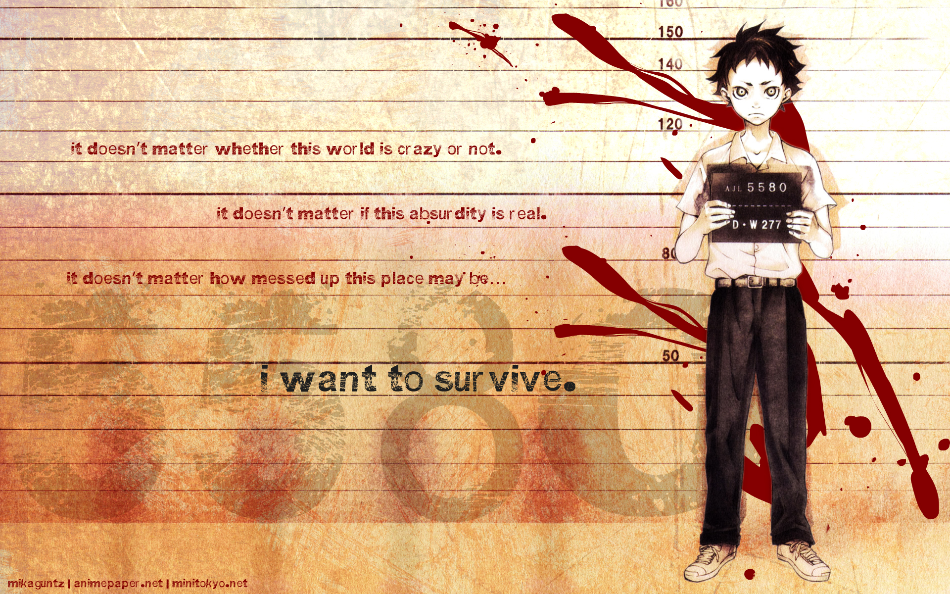 Ganta Igarashi from Deadman Wonderland Mugshot HD Wallpaper