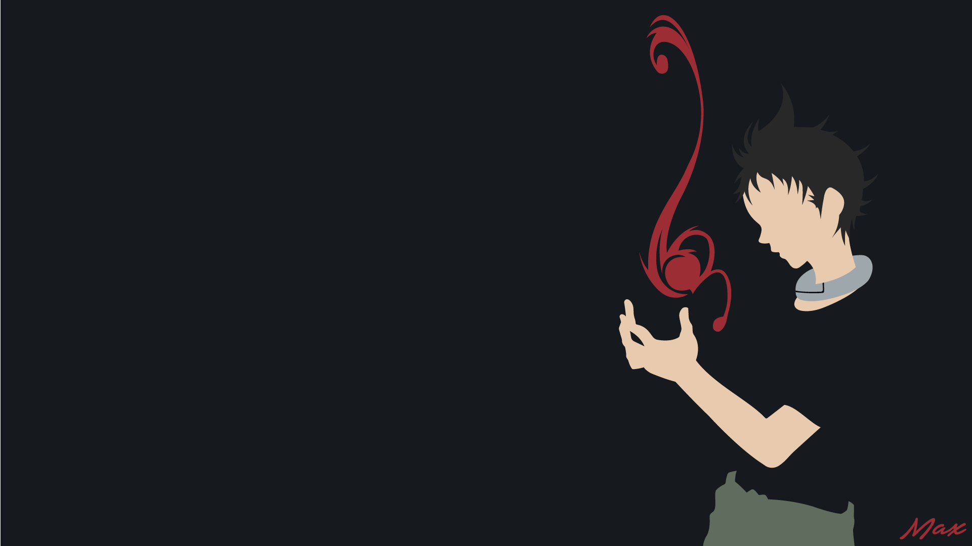 Ganta Igarashi with red energy HD Wallpaper