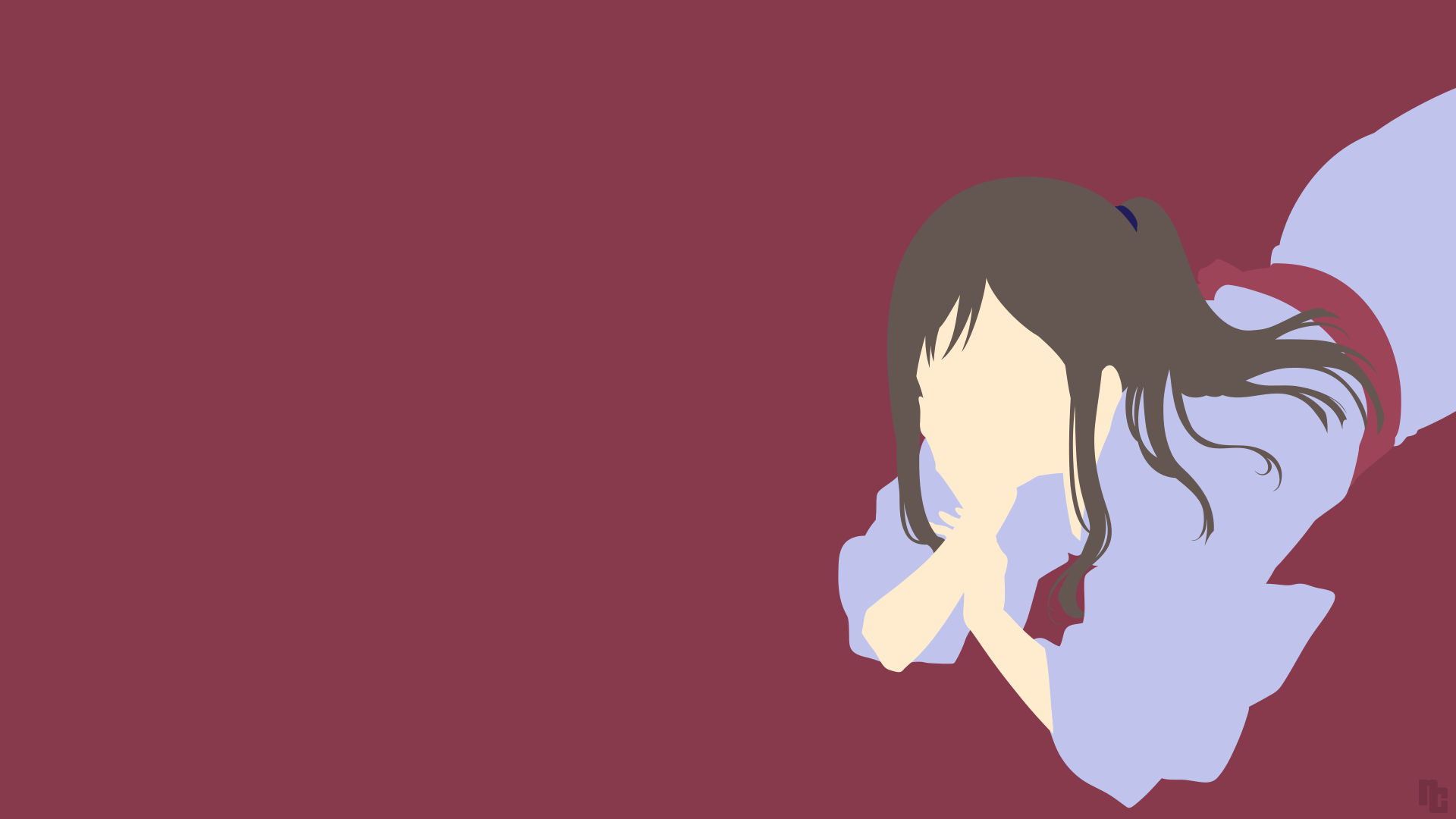 Minko Tsurugi Minimalist Anime Art HD Wallpaper